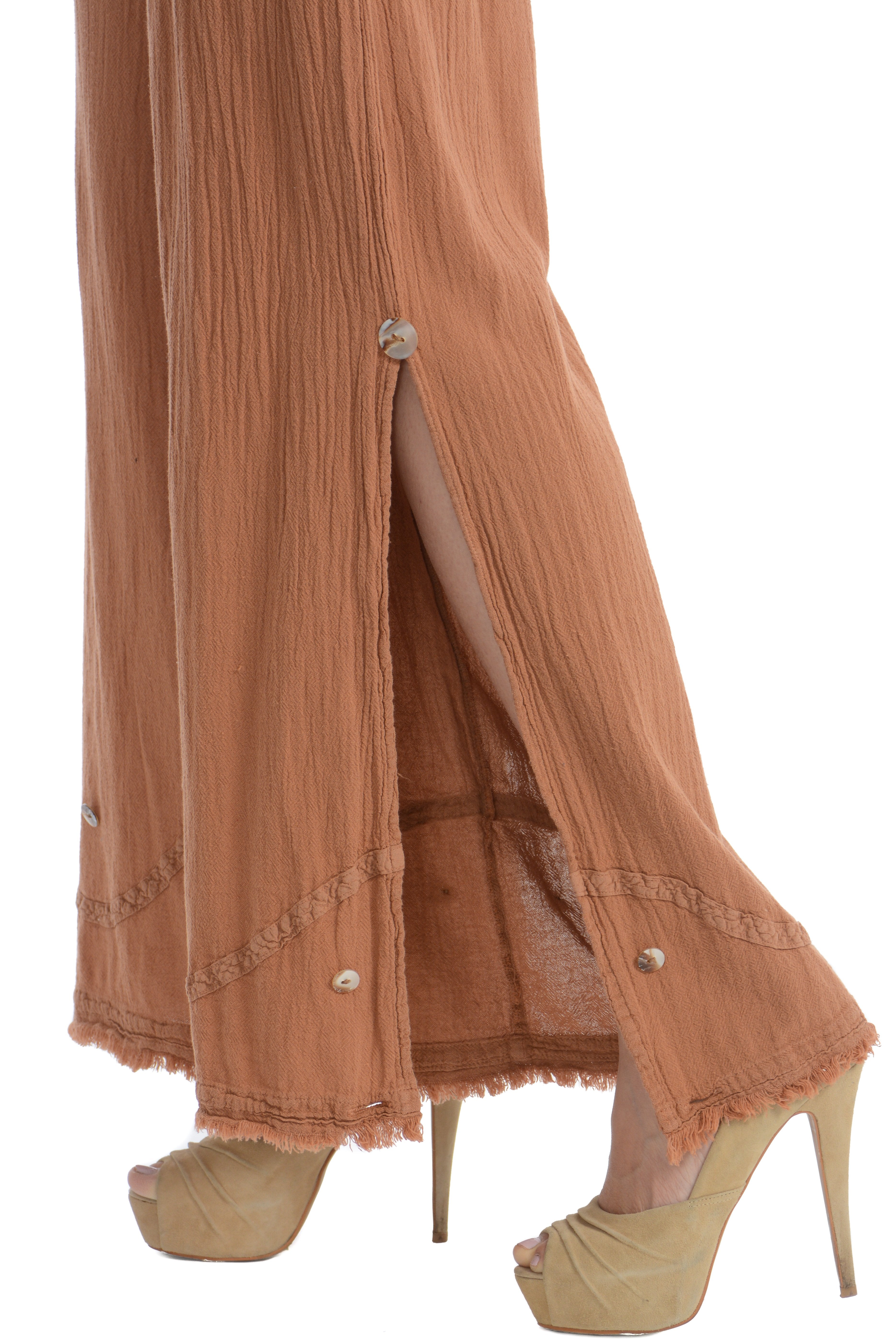 Maria de Guadalajara: Aloe Pants in Cinnamon | KAQE