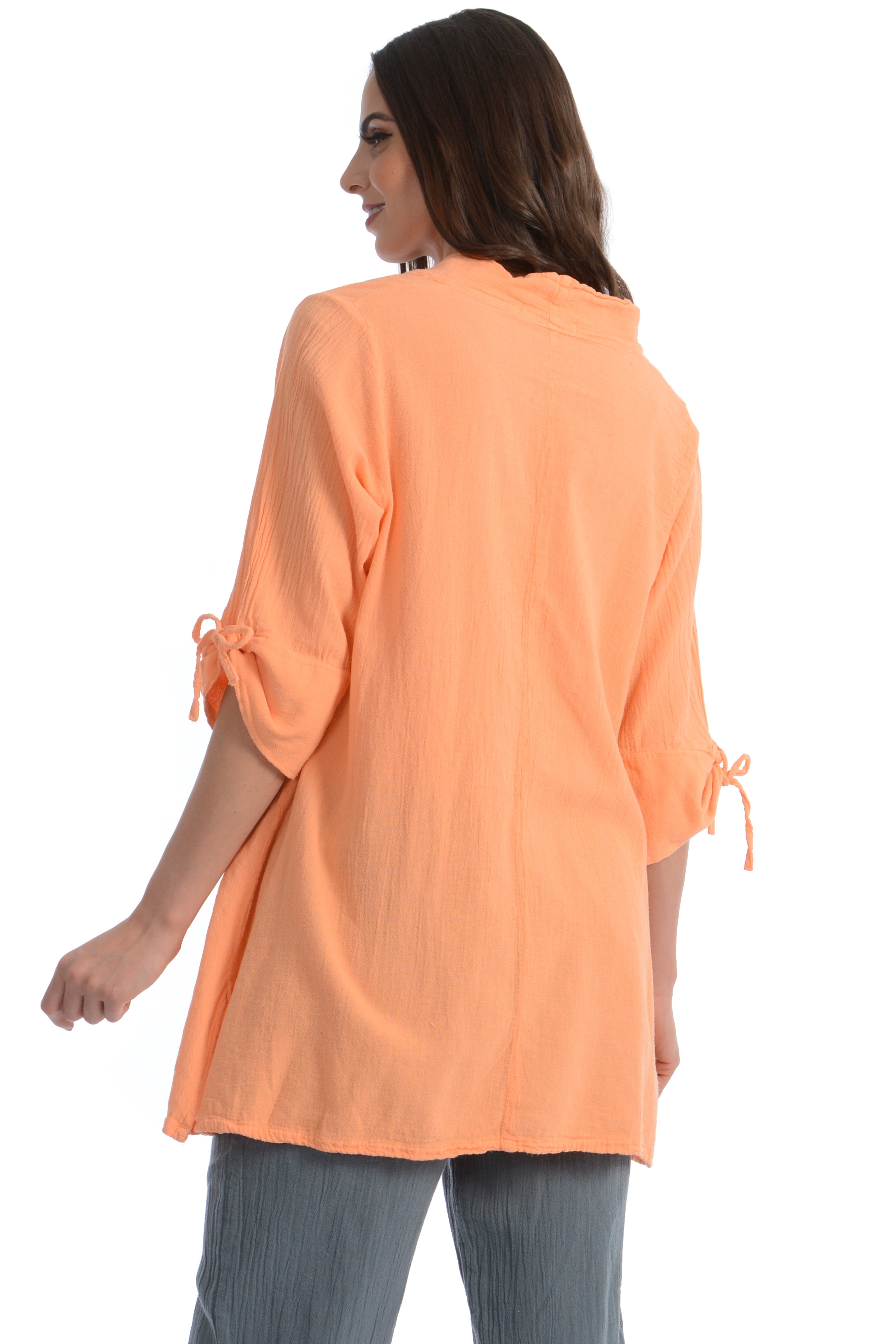 Maria de Guadalajara: Arana Blouse in Melon | KAQE