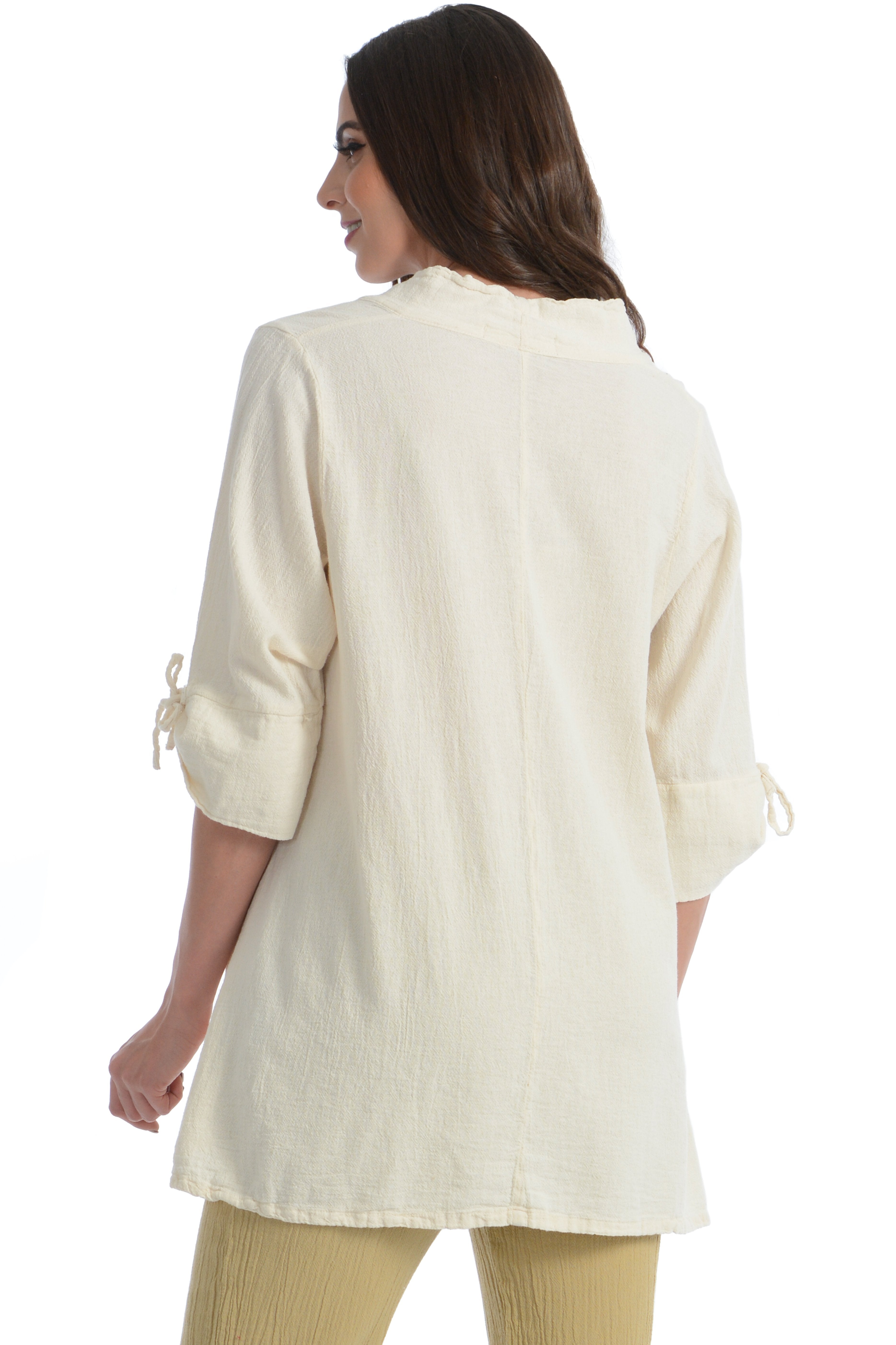 Maria de Guadalajara: Arana Blouse in Pearl | KAQE