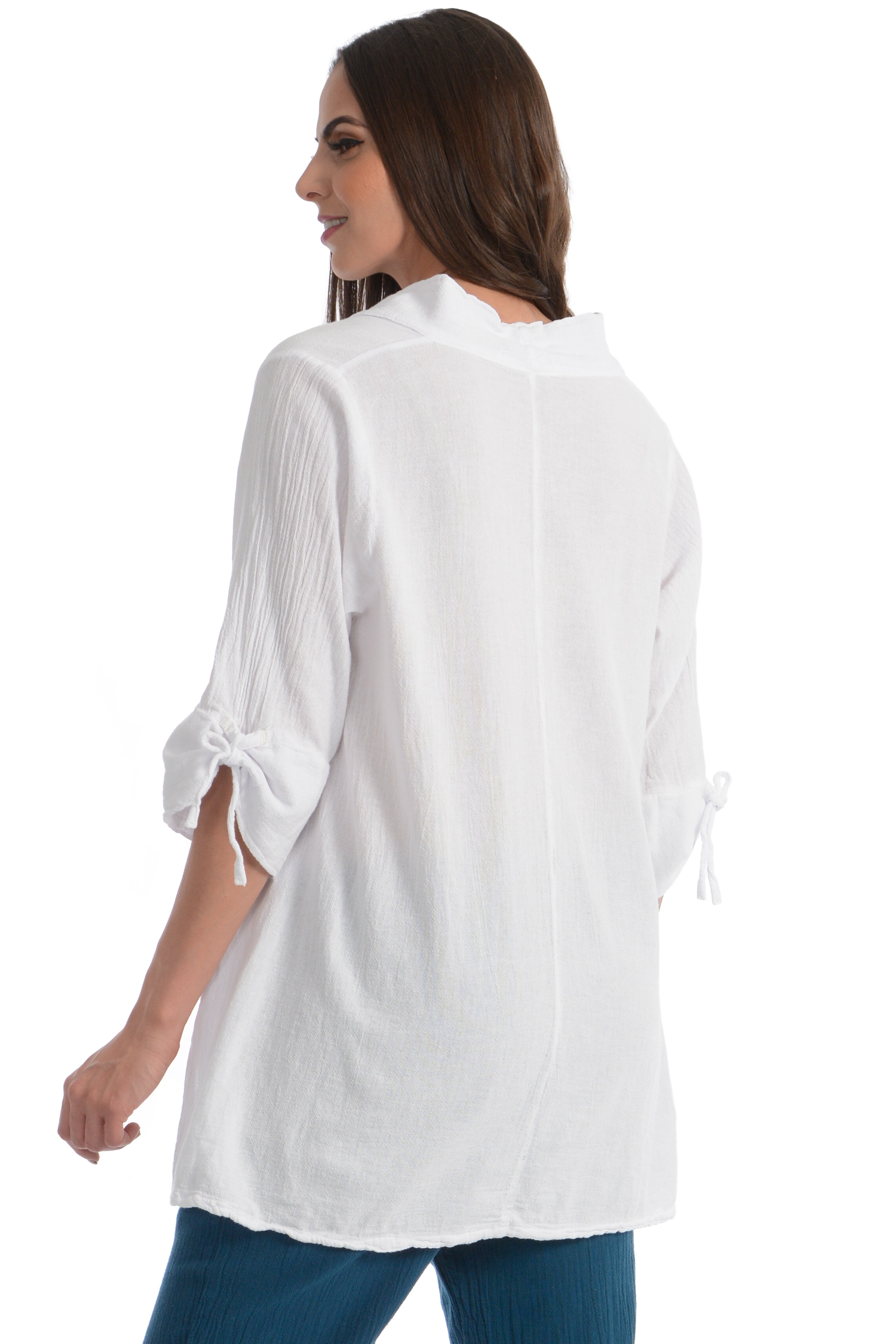 Maria de Guadalajara: Arana Blouse in White | KAQE