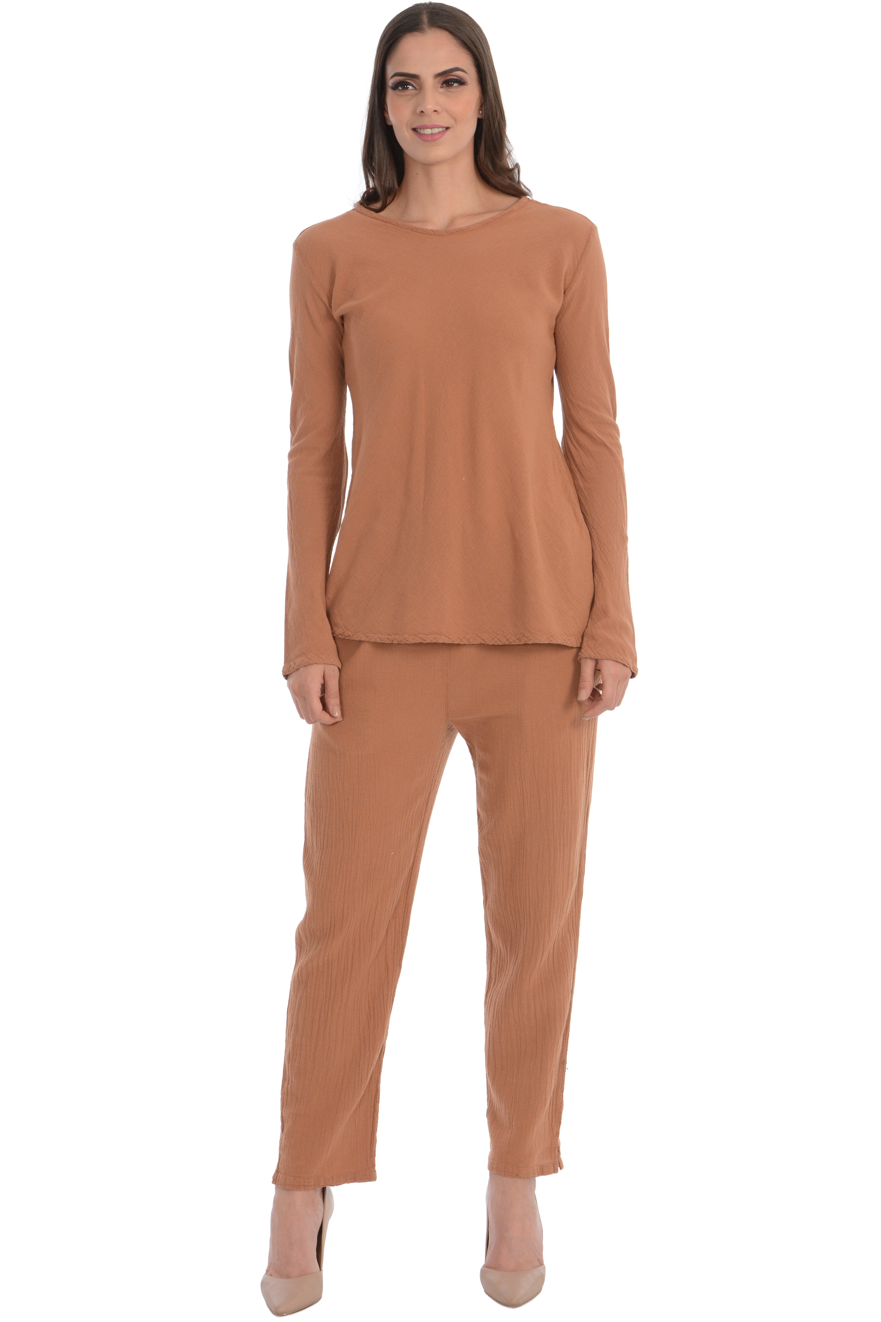 Maria de Guadalajara: Basic Pants in Cinnamon | KAQE