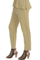 Maria de Guadalajara: Basic Pants in Light Olive | KAQE