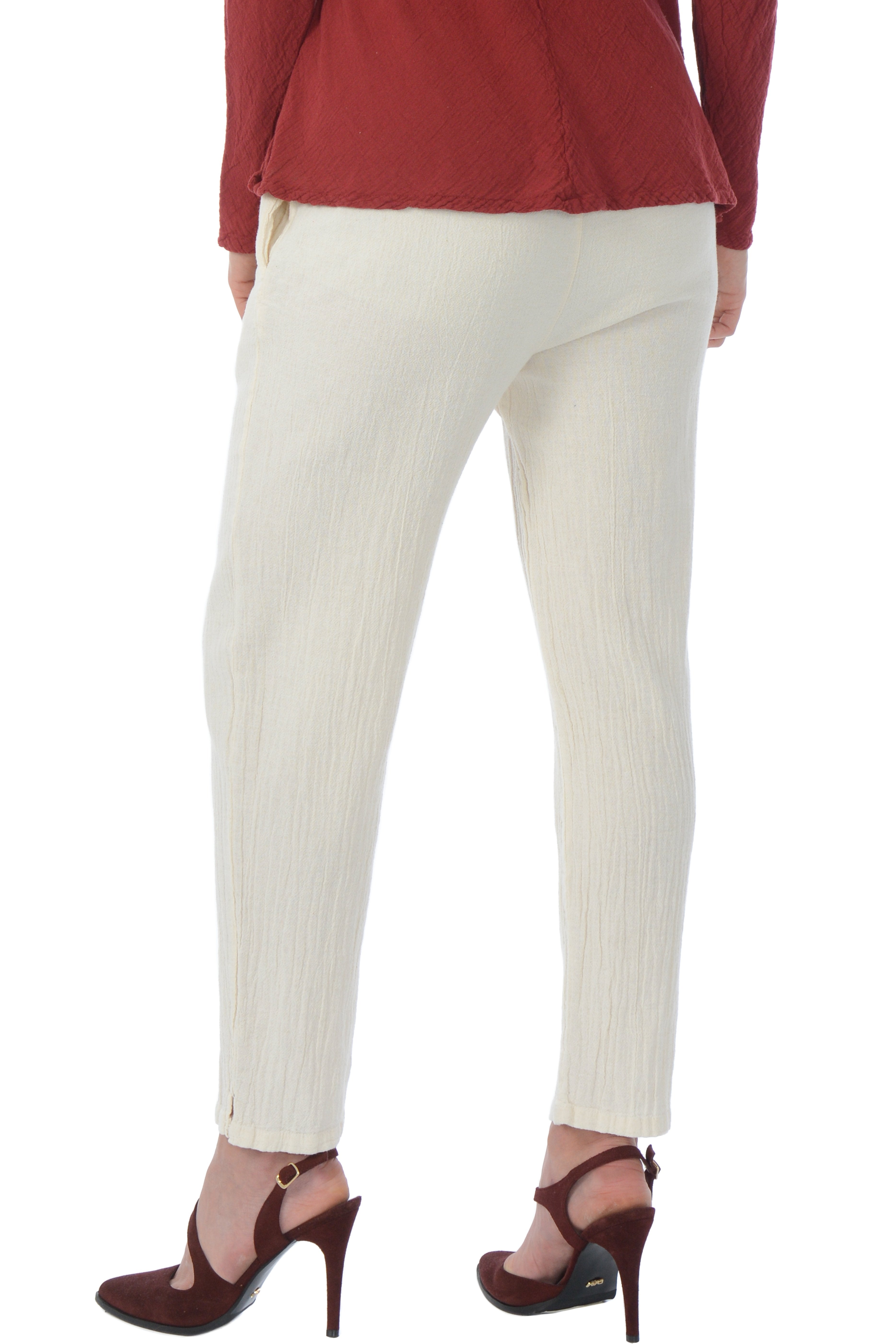 Maria de Guadalajara: Basic Pants in Pearl | KAQE