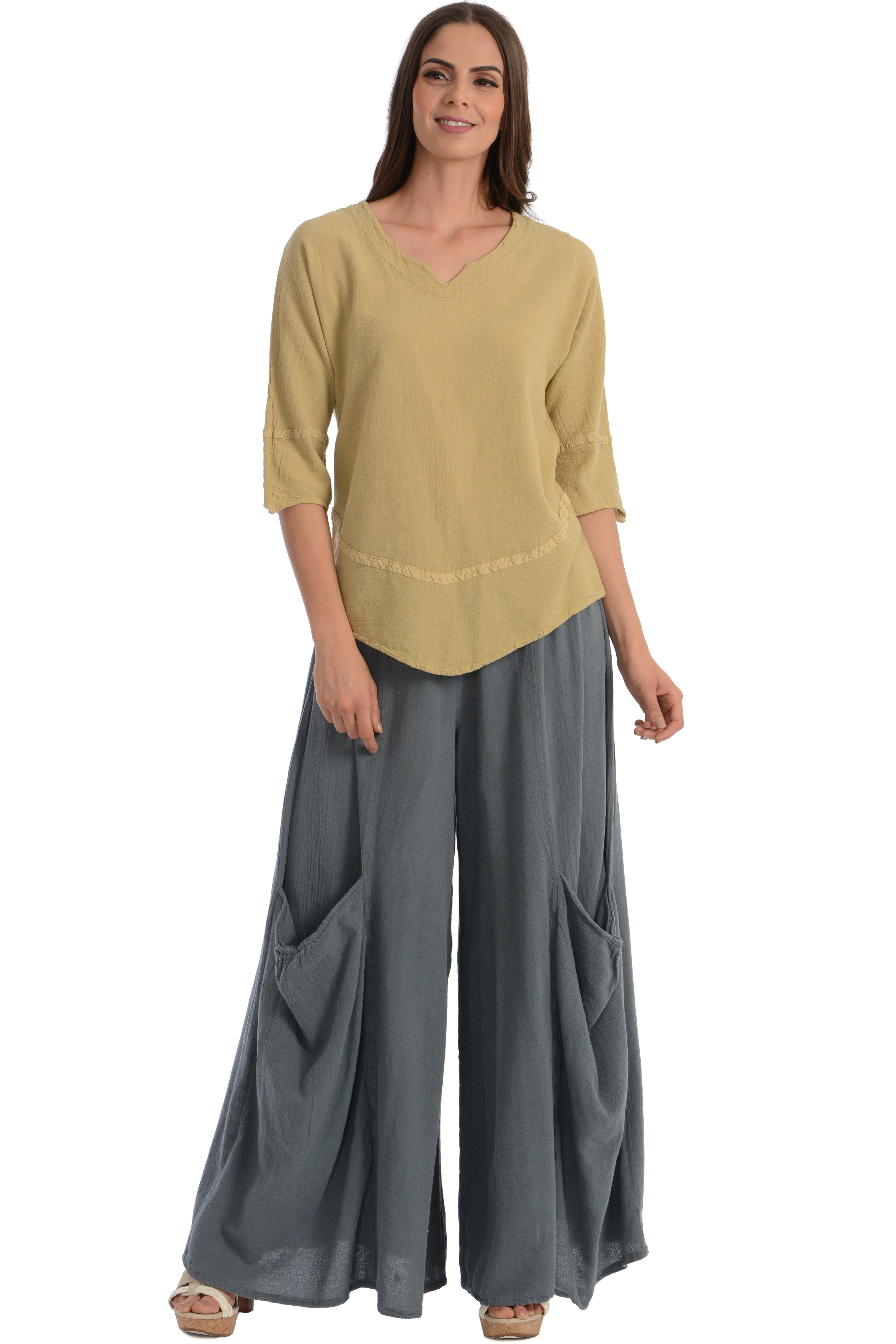 Maria de Guadalajara: Brizo Pants in Gray | KAQE