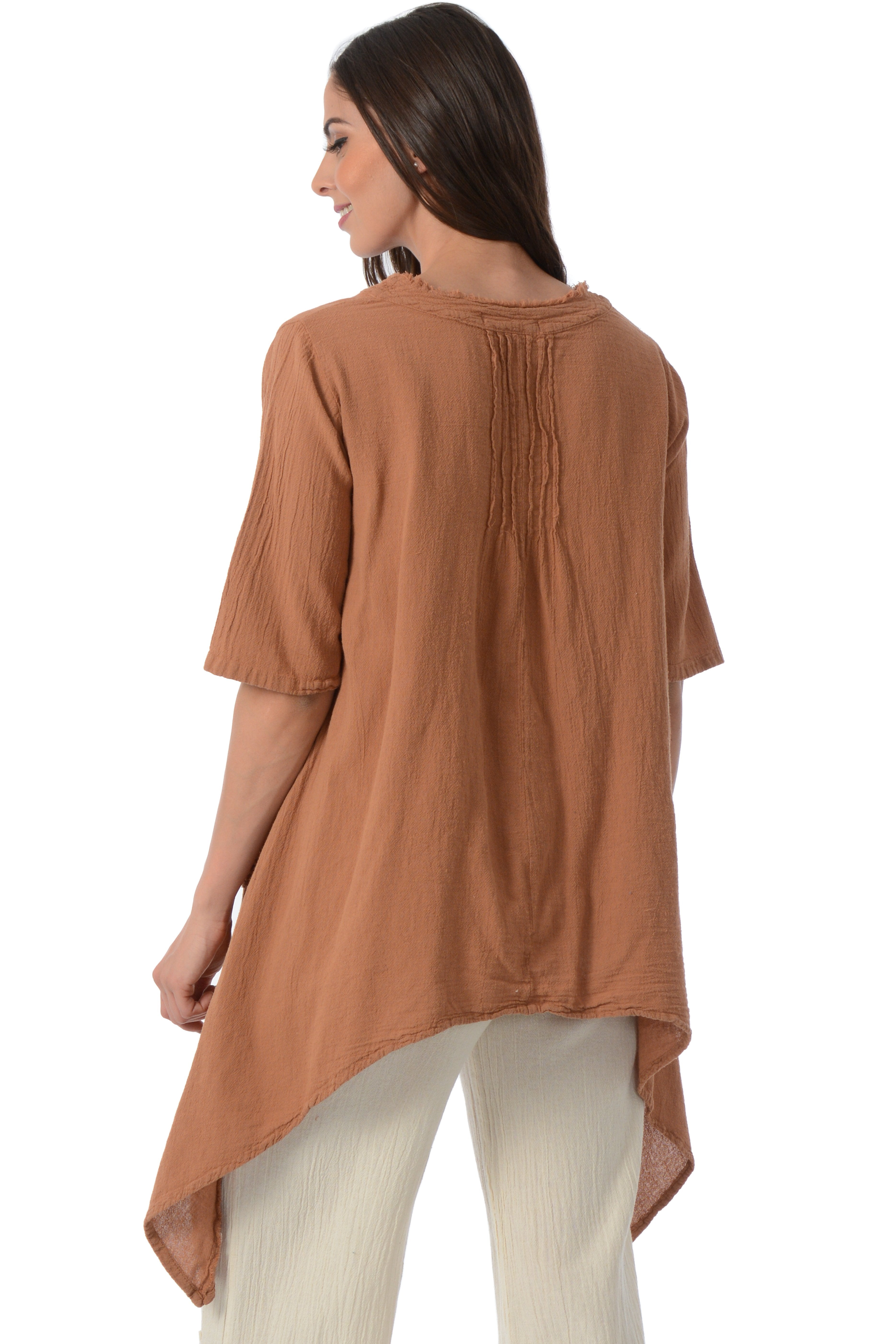 Maria de Guadalajara: Caracol Blouse in Cinnamon | KAQE