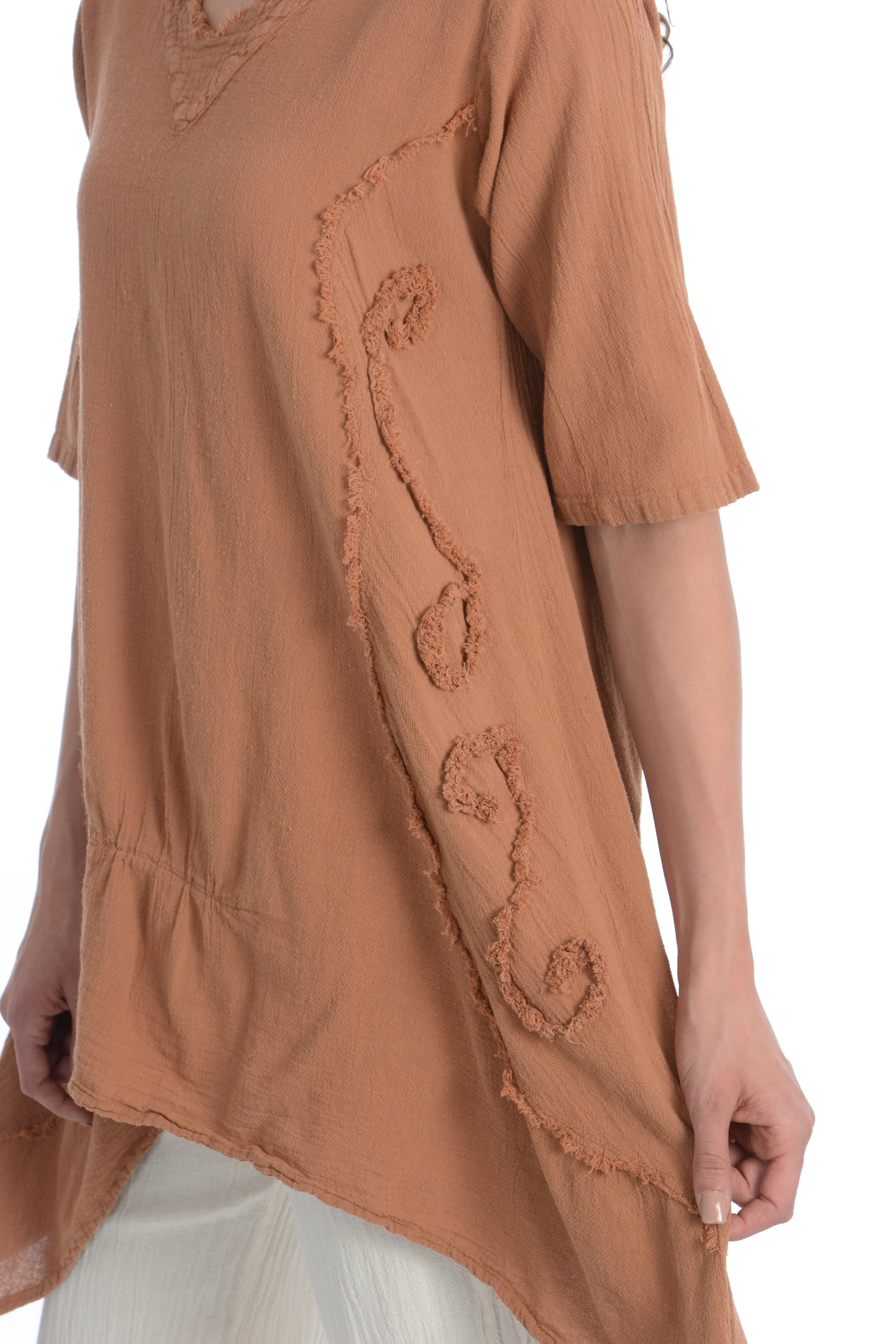 Maria de Guadalajara: Caracol Blouse in Cinnamon | KAQE