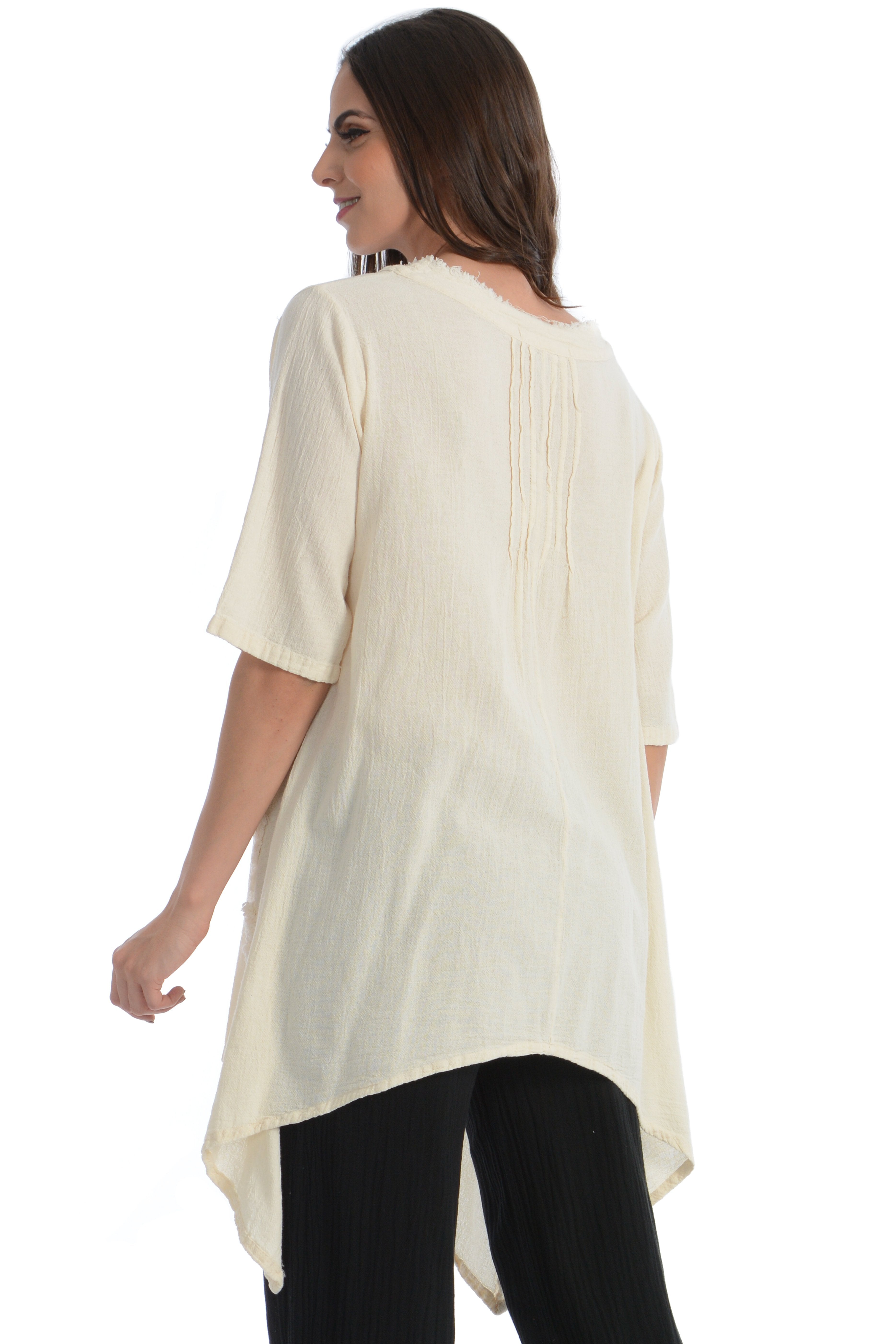 Maria de Guadalajara: Caracol Blouse in Pearl | KAQE