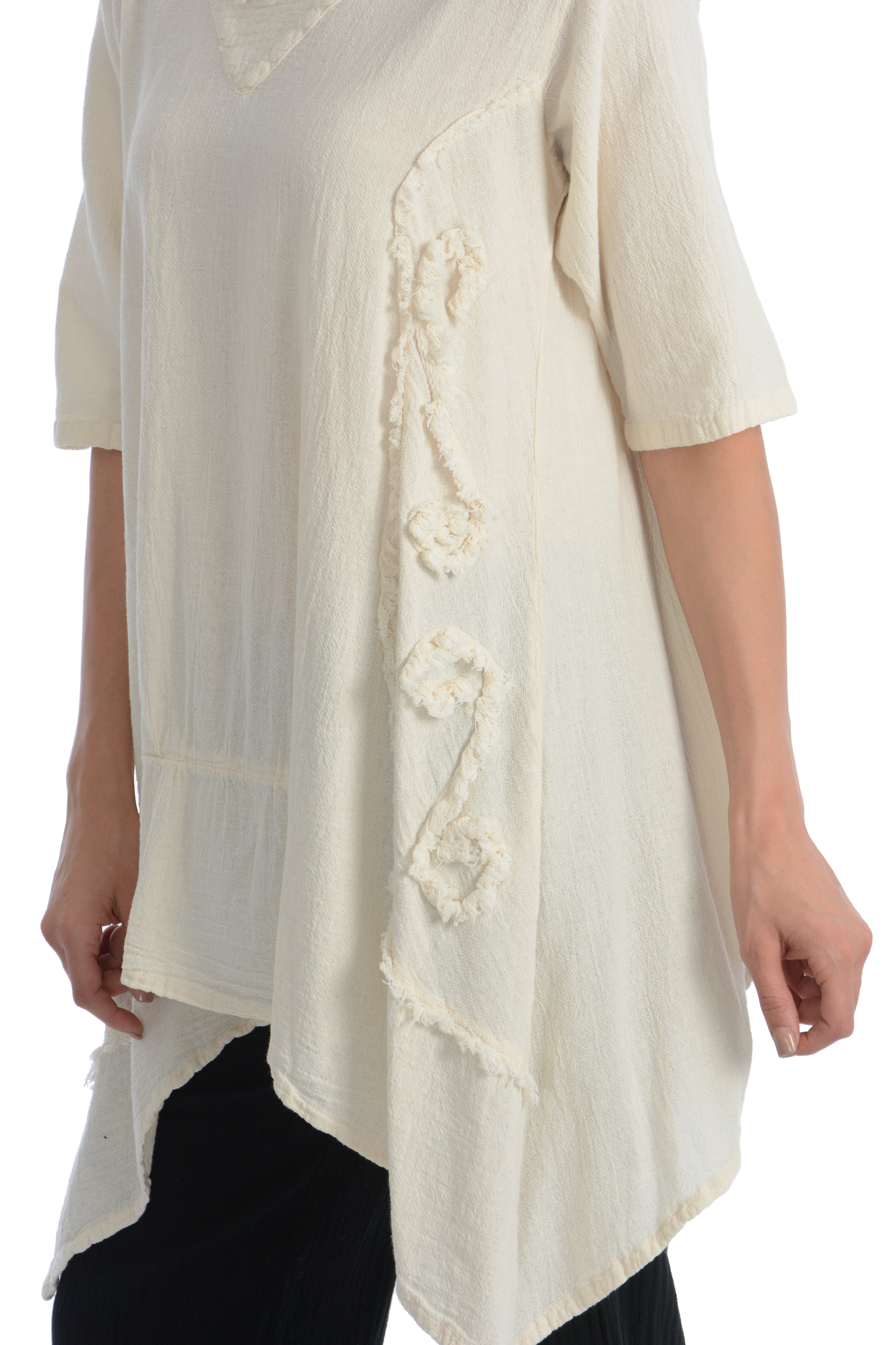 Maria de Guadalajara: Caracol Blouse in Pearl | KAQE