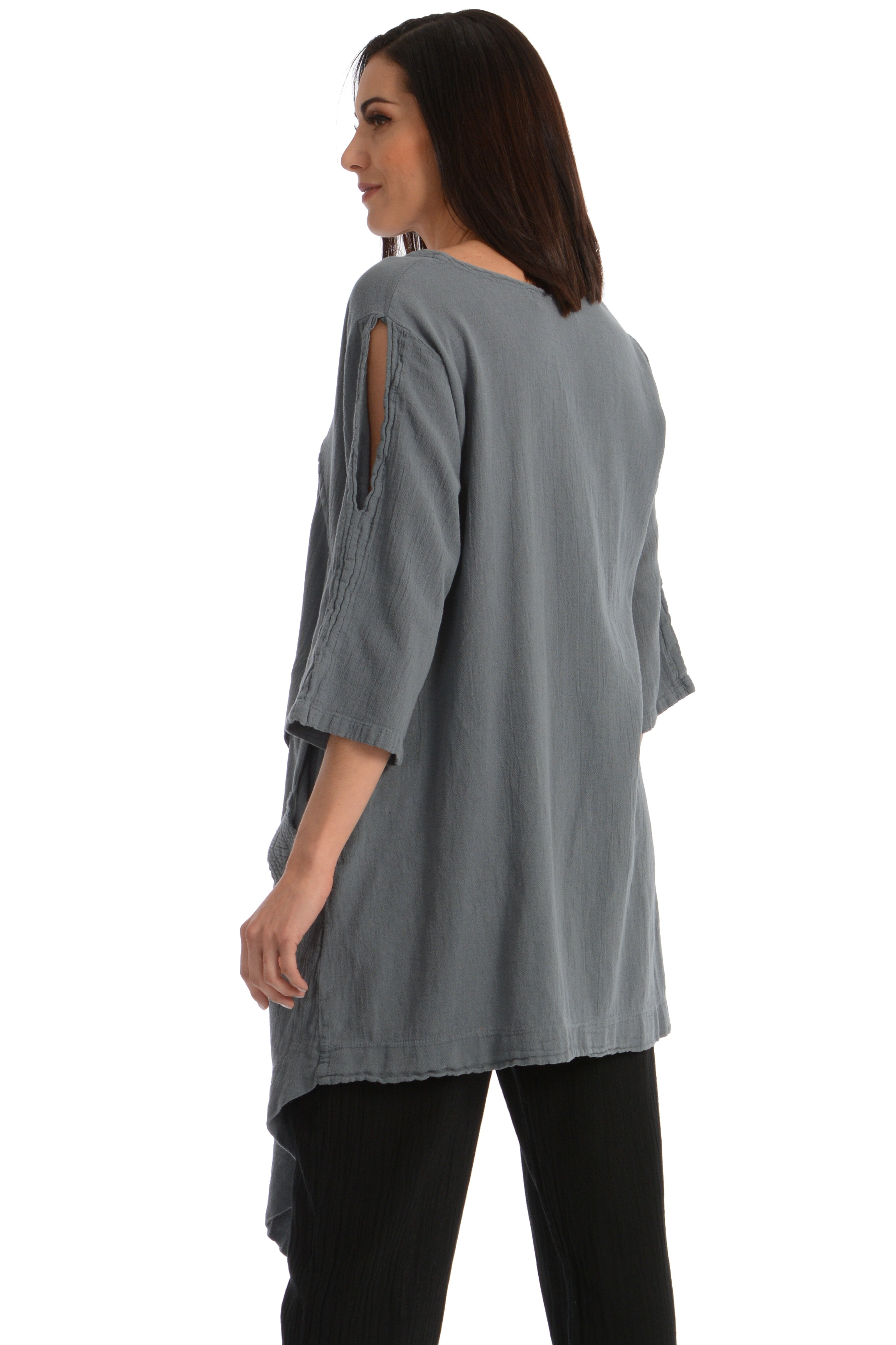 Maria de Guadalajara: Cliff Blouse in Gray | KAQE