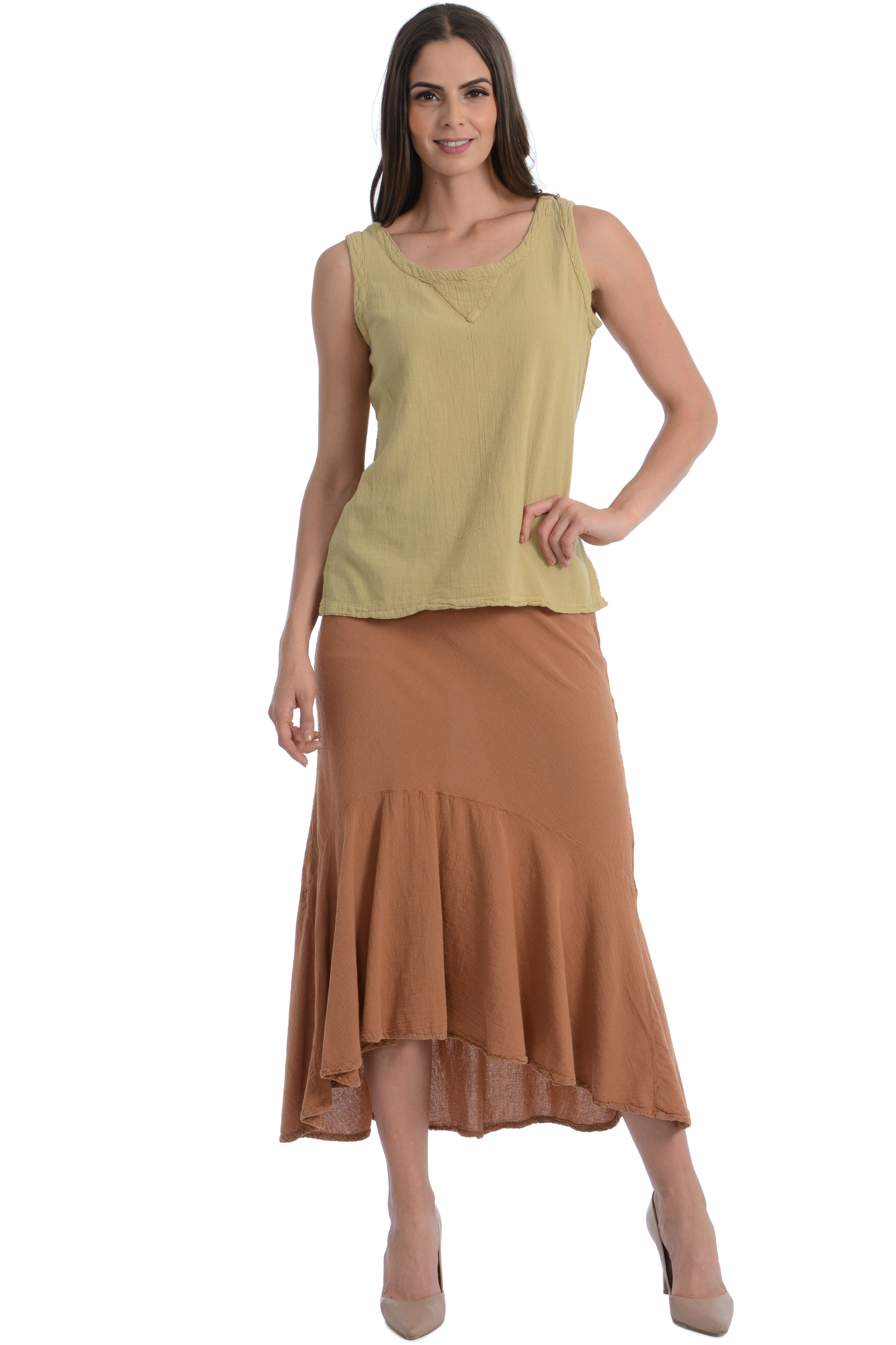 Maria de Guadalajara: Coralia Skirt in Cinnamon | KAQE