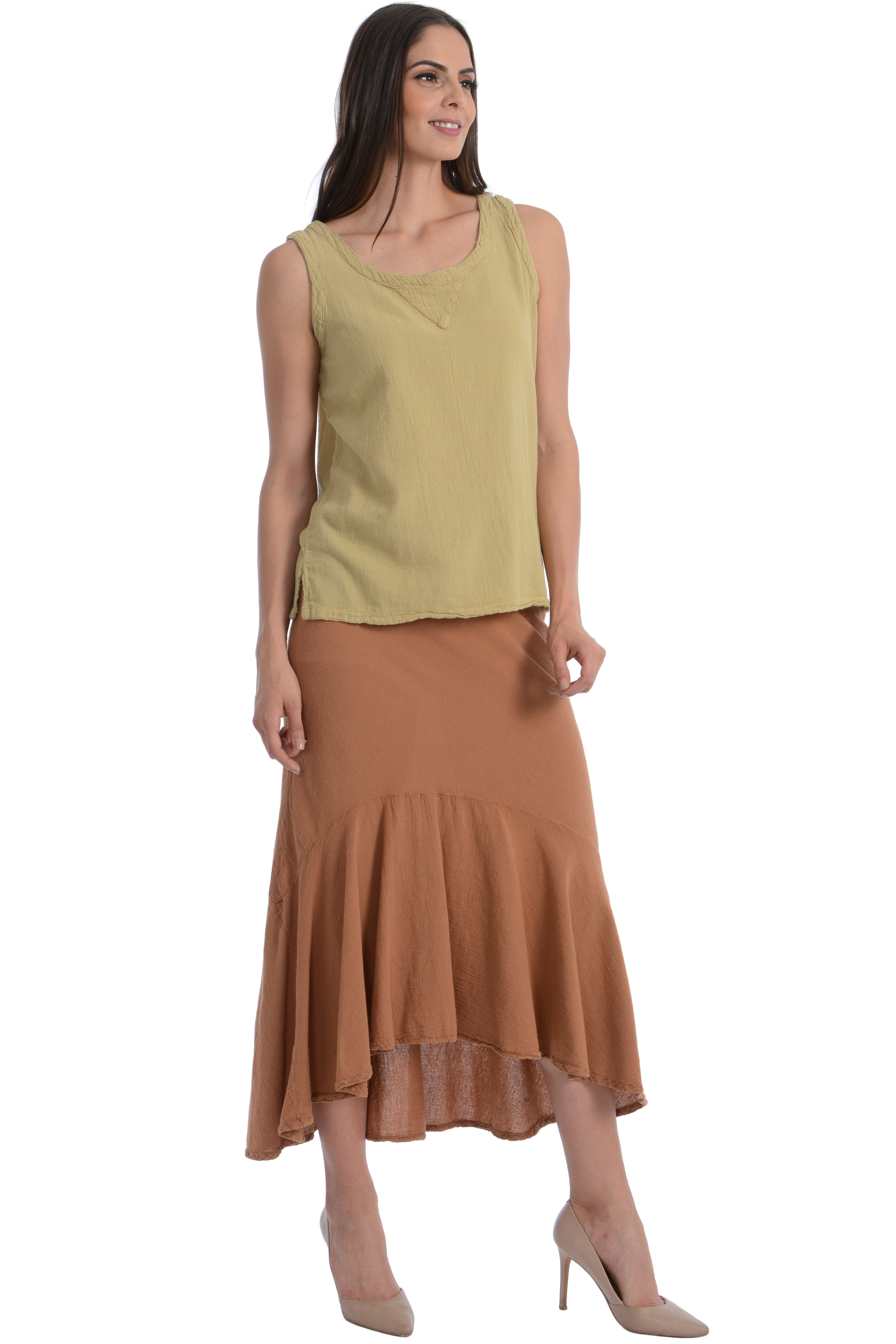 Maria de Guadalajara: Coralia Skirt in Cinnamon | KAQE