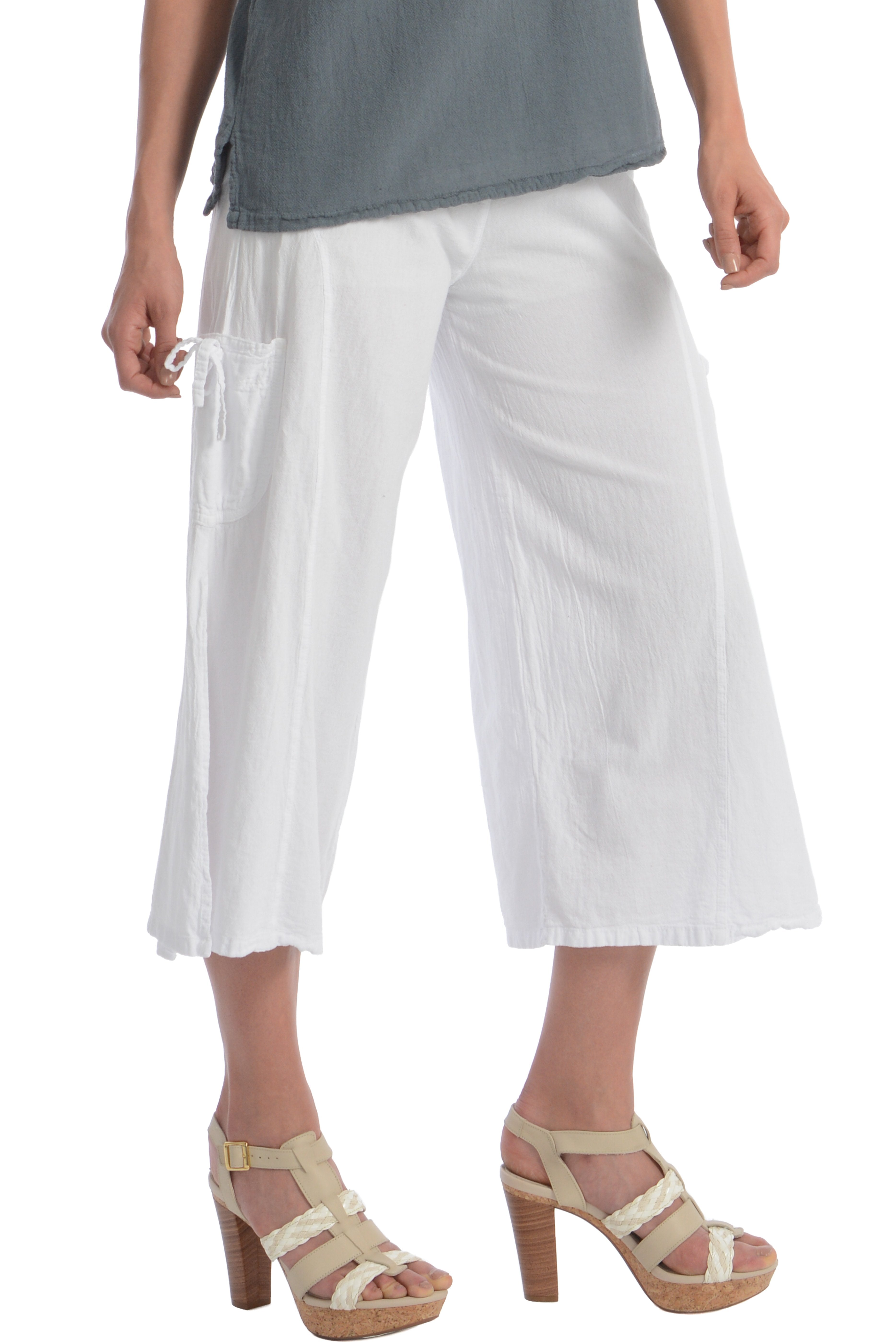 Maria de Guadalajara: Cristal Pants in White | KAQE