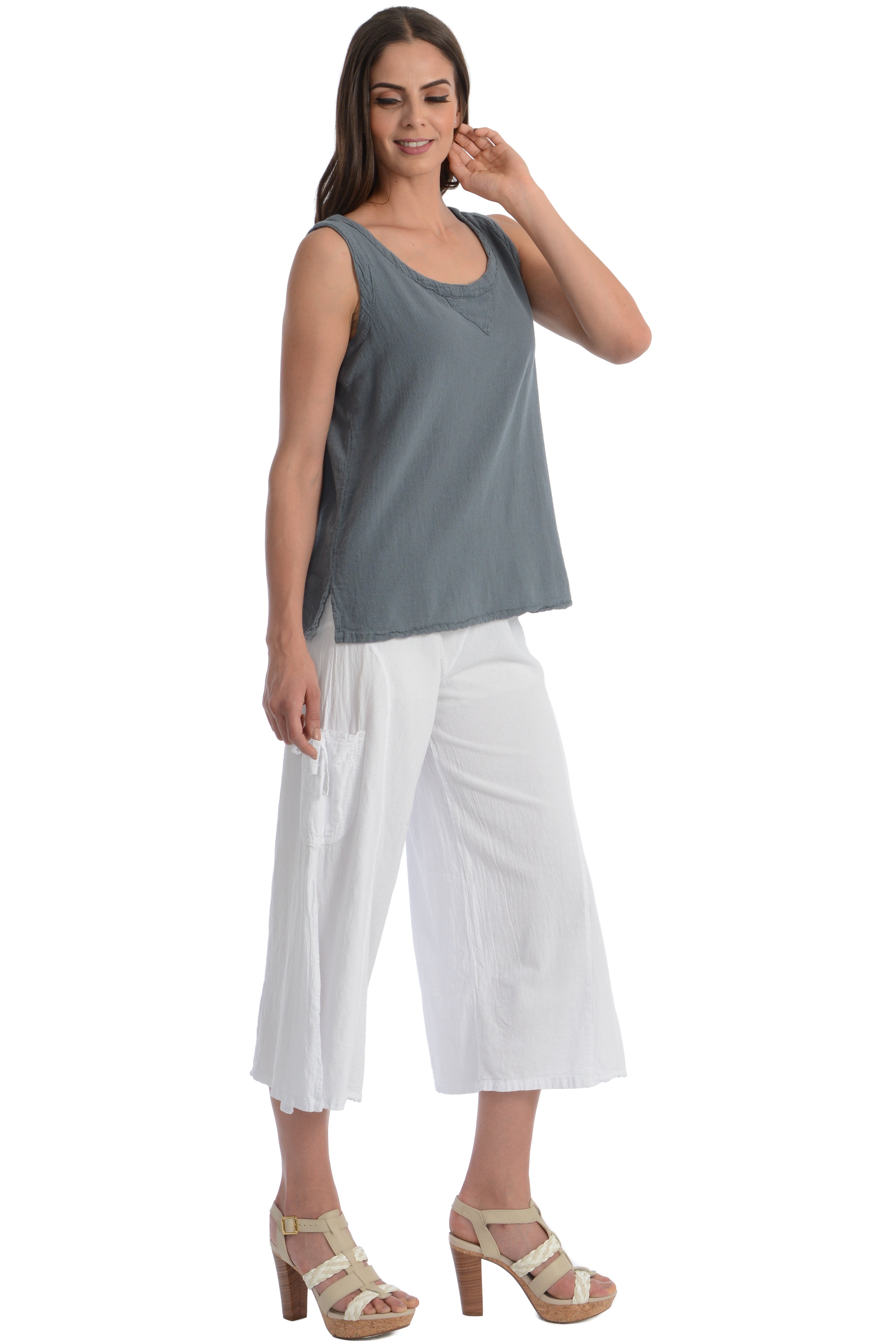 Maria de Guadalajara: Cristal Pants in White | KAQE