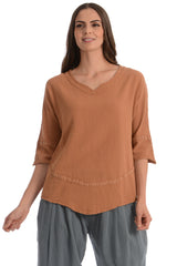 Maria de Guadalajara: Daisy Blouse in Cinnamon | KAQE