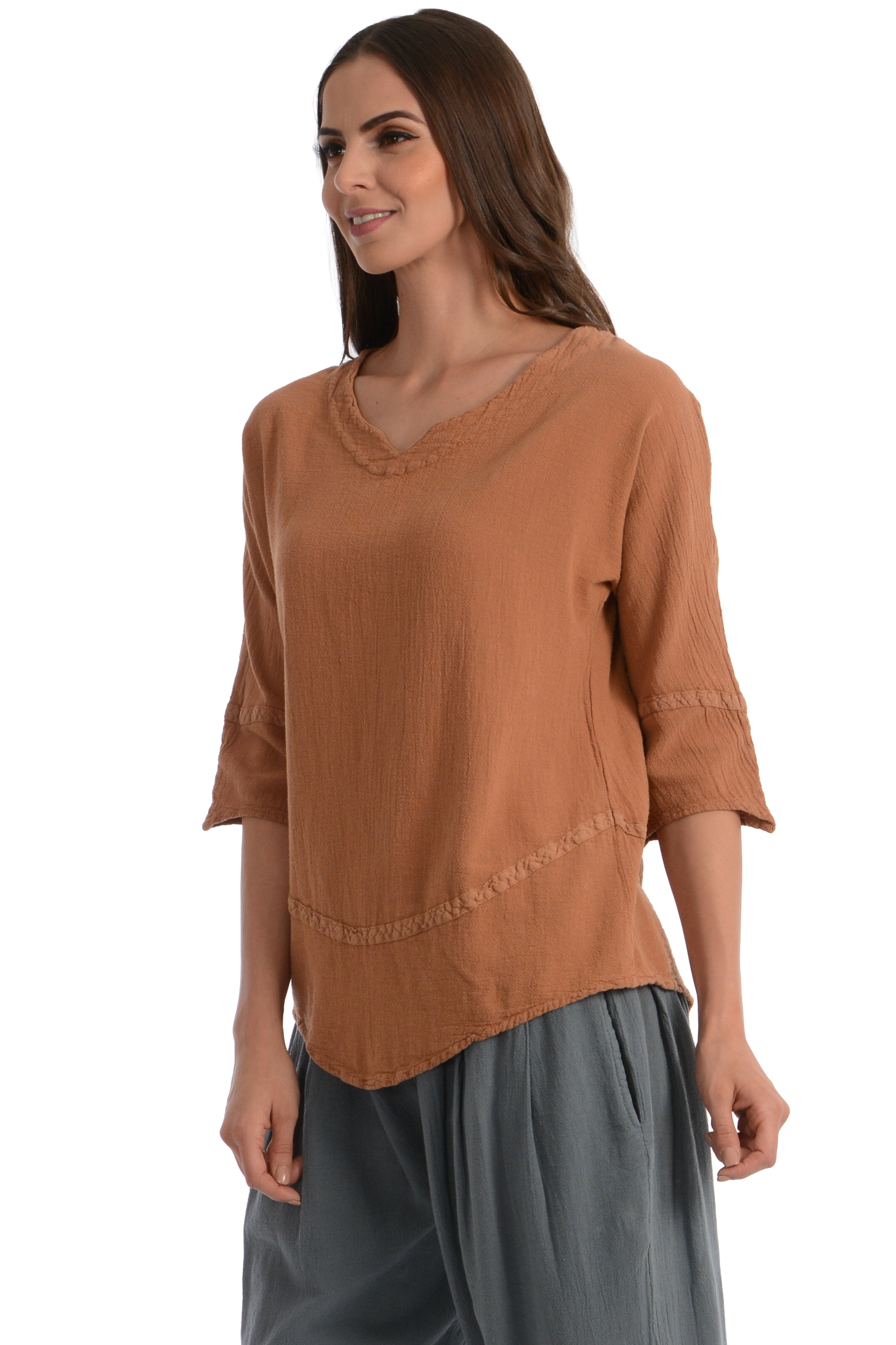 Maria de Guadalajara: Daisy Blouse in Cinnamon | KAQE