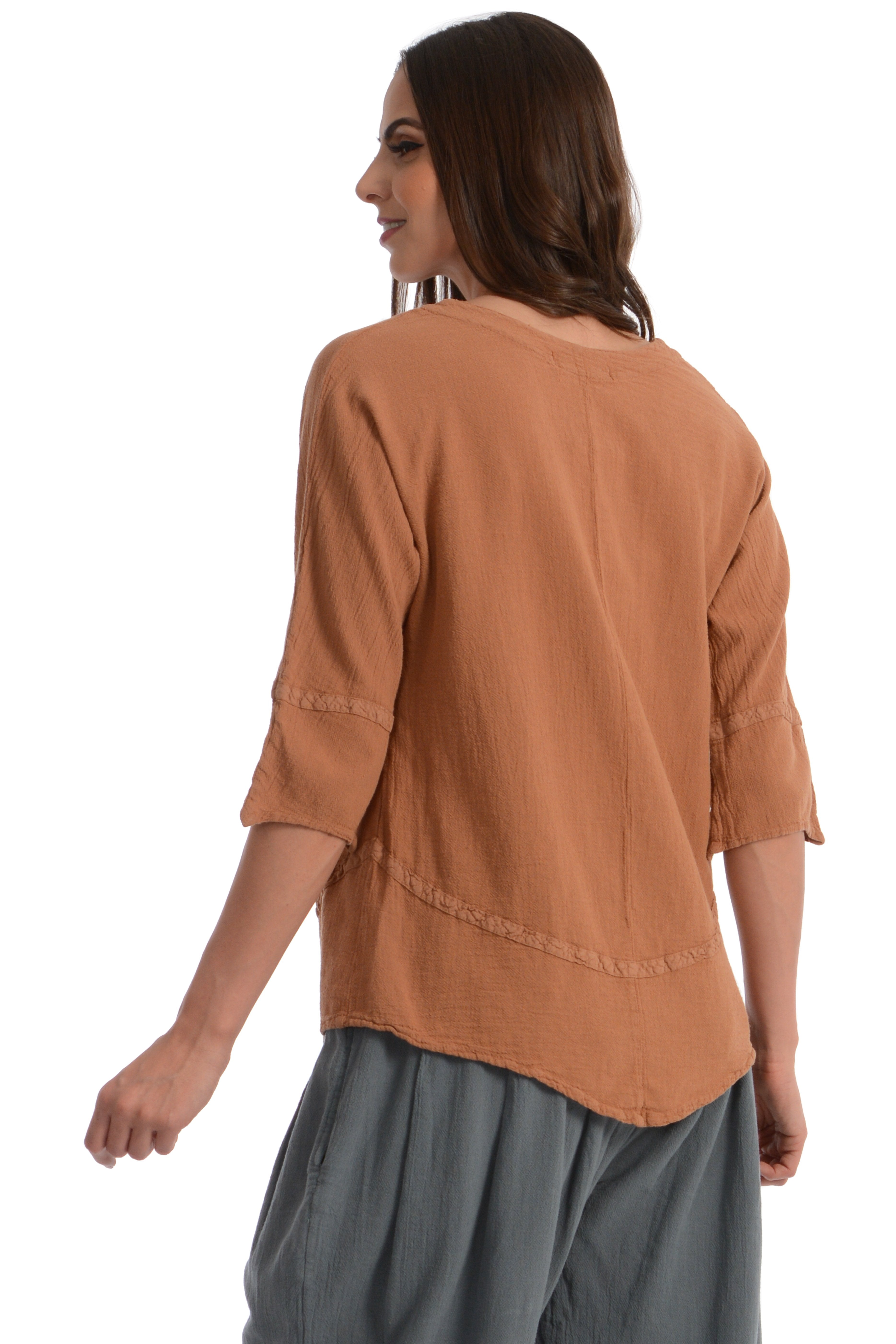 Maria de Guadalajara: Daisy Blouse in Cinnamon | KAQE