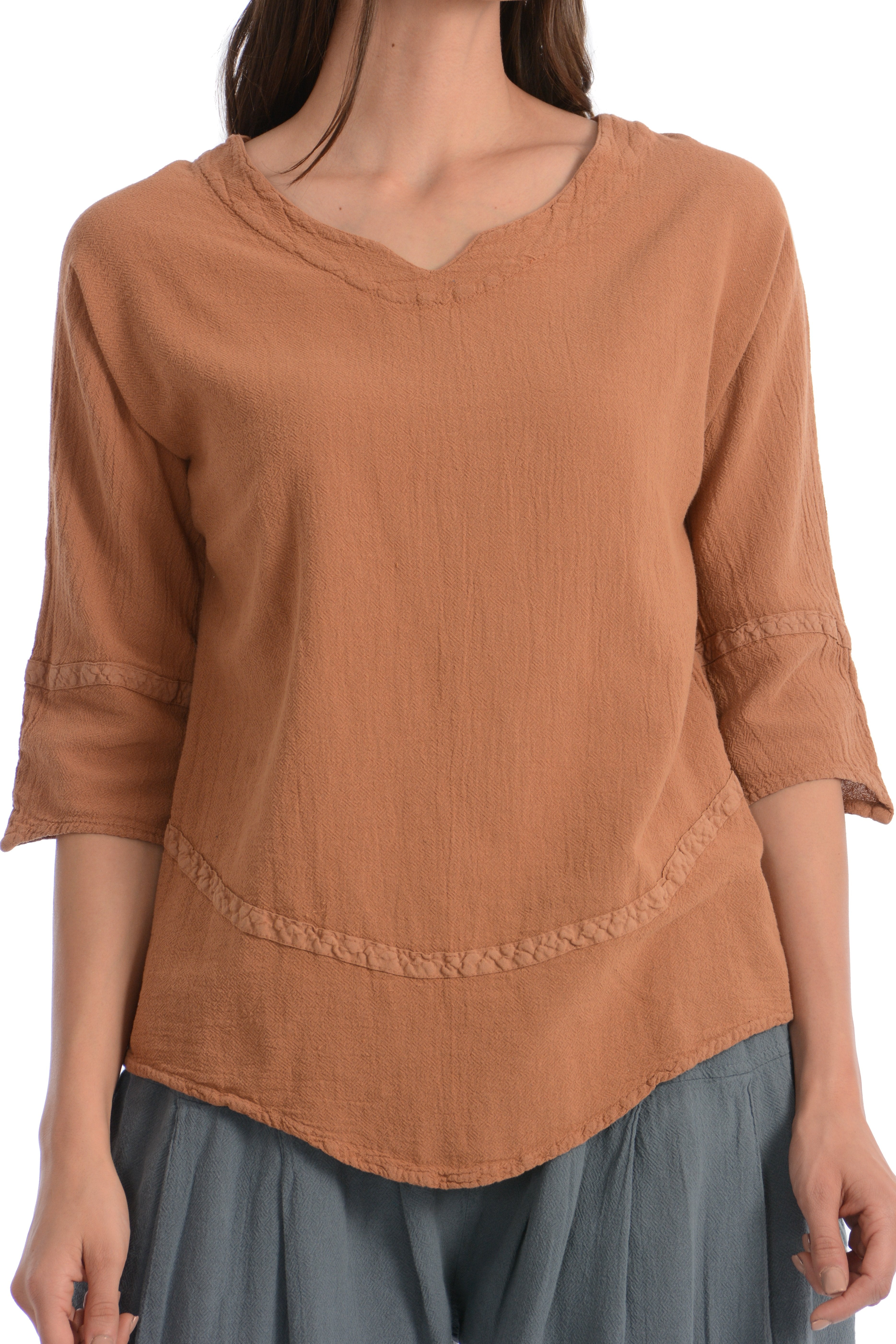 Maria de Guadalajara: Daisy Blouse in Cinnamon | KAQE