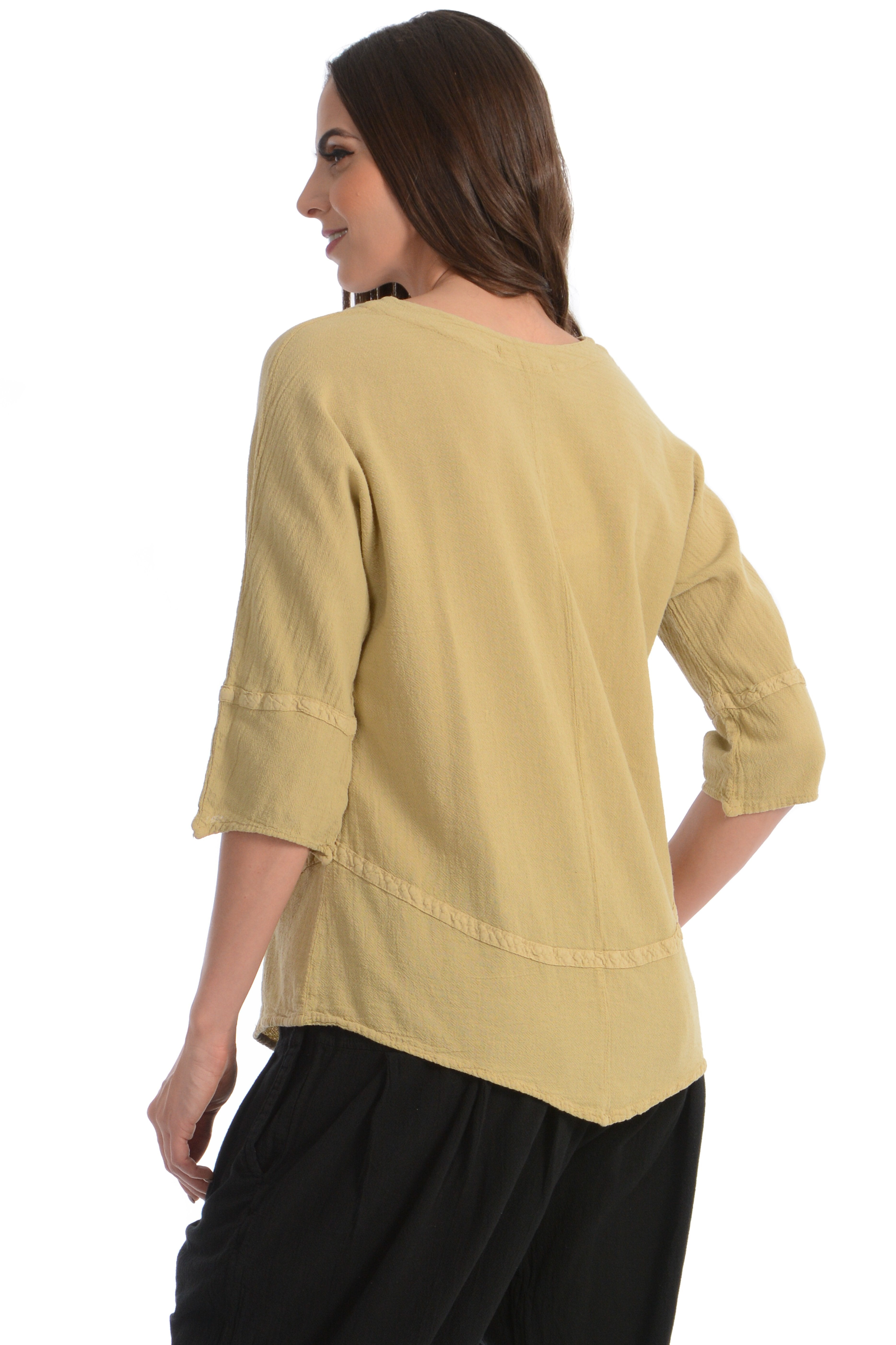 Maria de Guadalajara: Daisy Blouse in Light Olive | KAQE