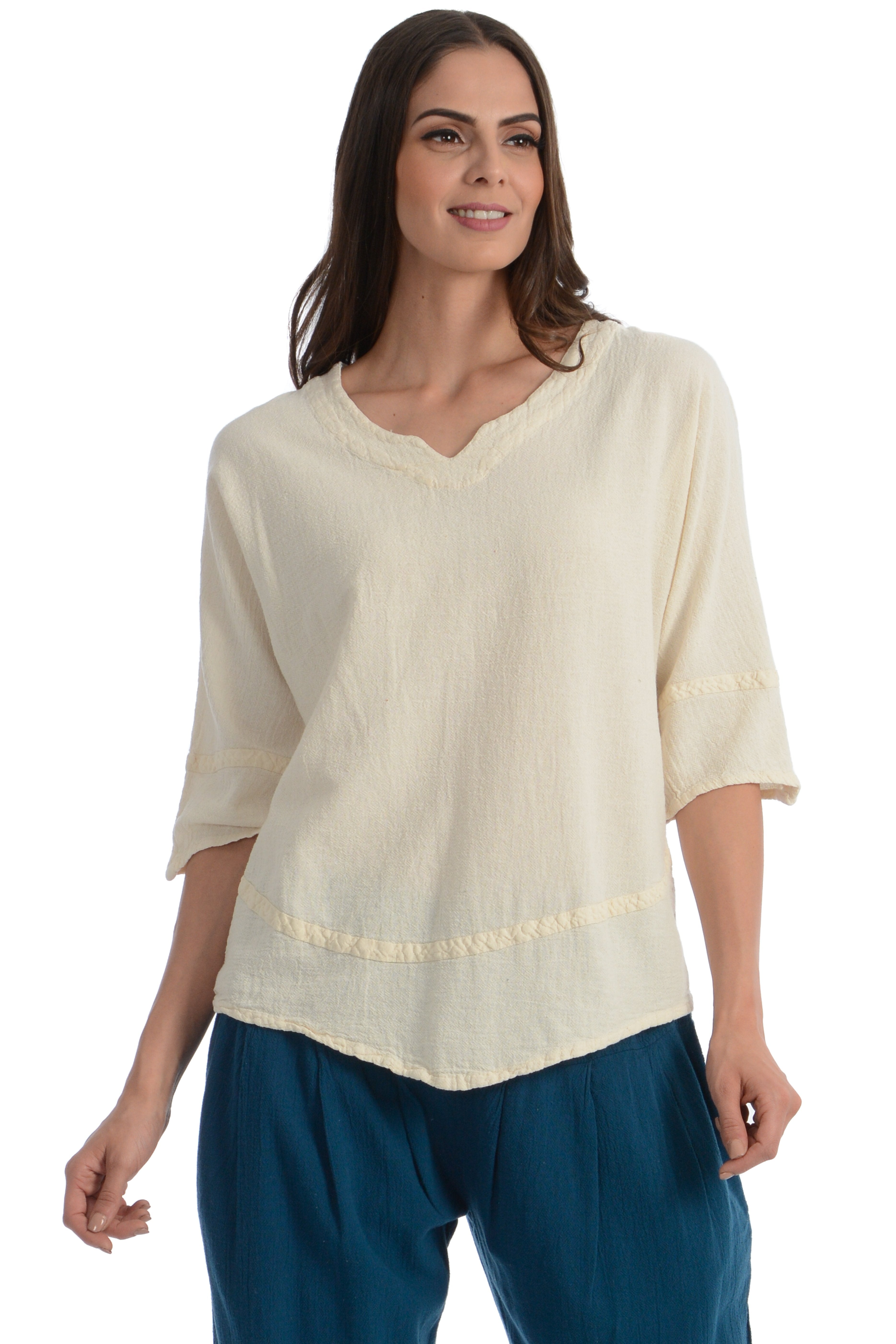 Maria de Guadalajara: Daisy Blouse in Pearl | KAQE