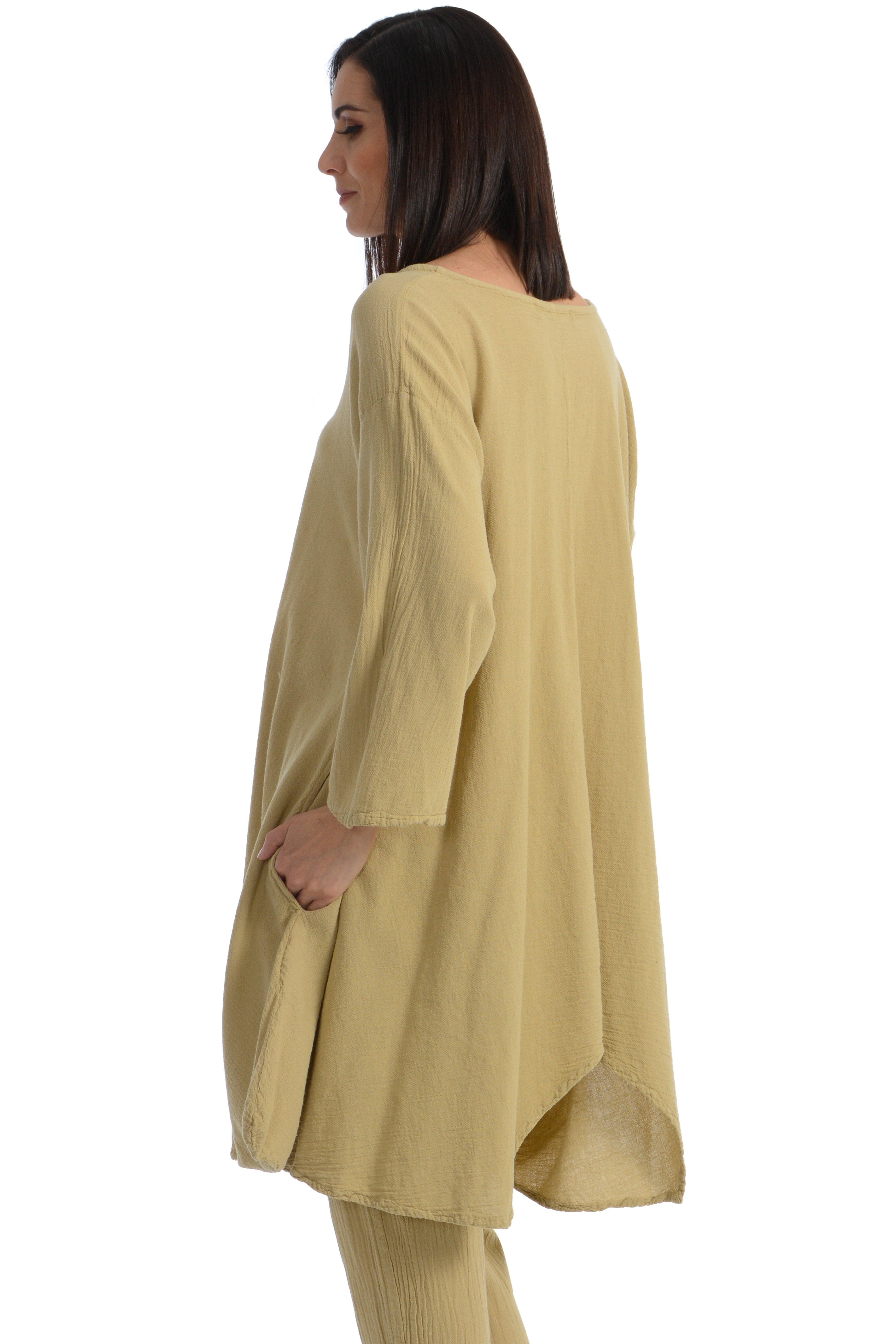 Maria de Guadalajara: Delta Blouse in Light Olive | KAQE