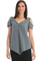 Maria de Guadalajara: Dominica Blouse in Gray | KAQE