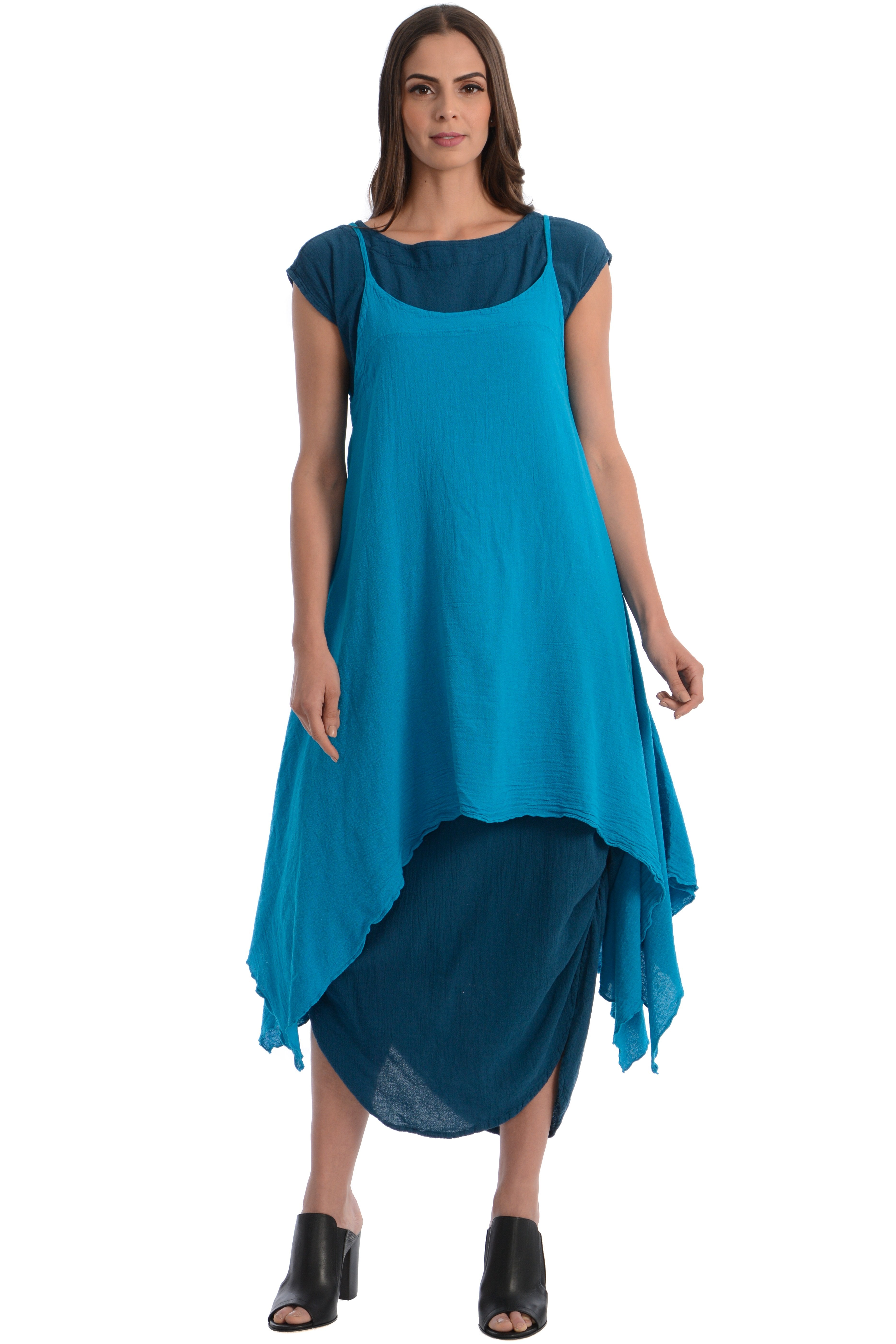 Maria de Guadalajara: Fugu Dress in Turquoise Blue | KAQE