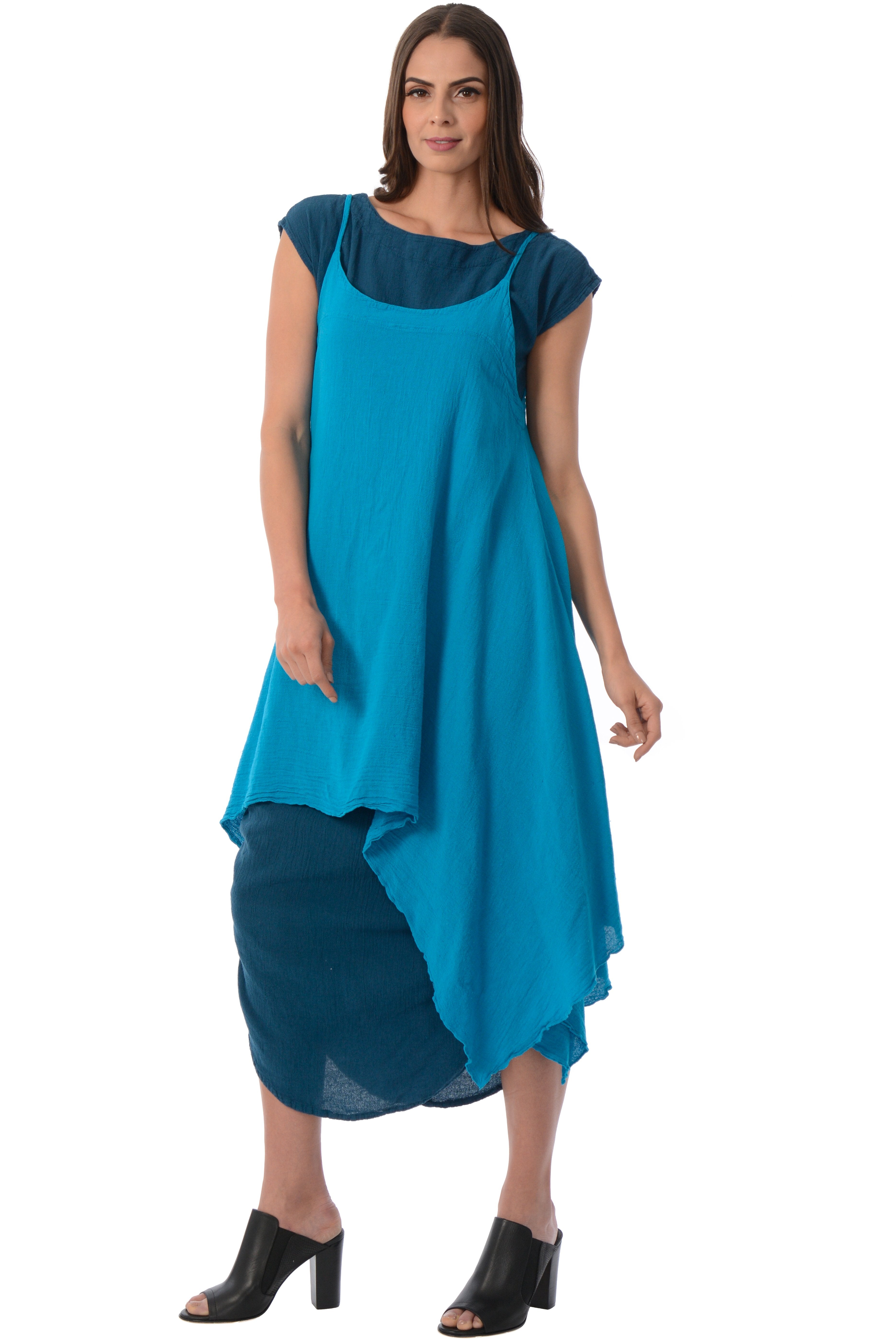 Maria de Guadalajara: Fugu Dress in Turquoise Blue | KAQE