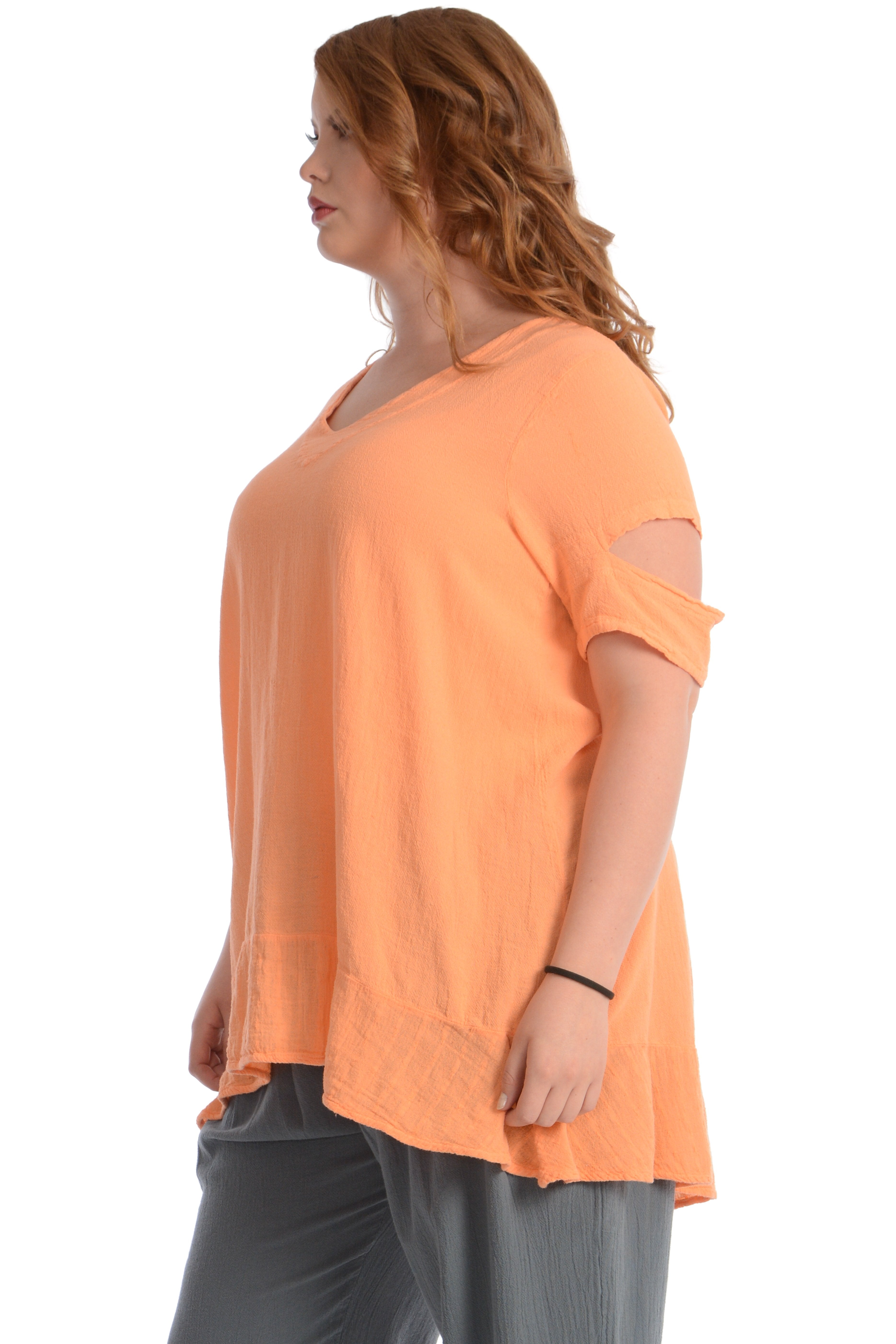 Maria de Guadalajara: Galia Blouse in Melon | KAQE