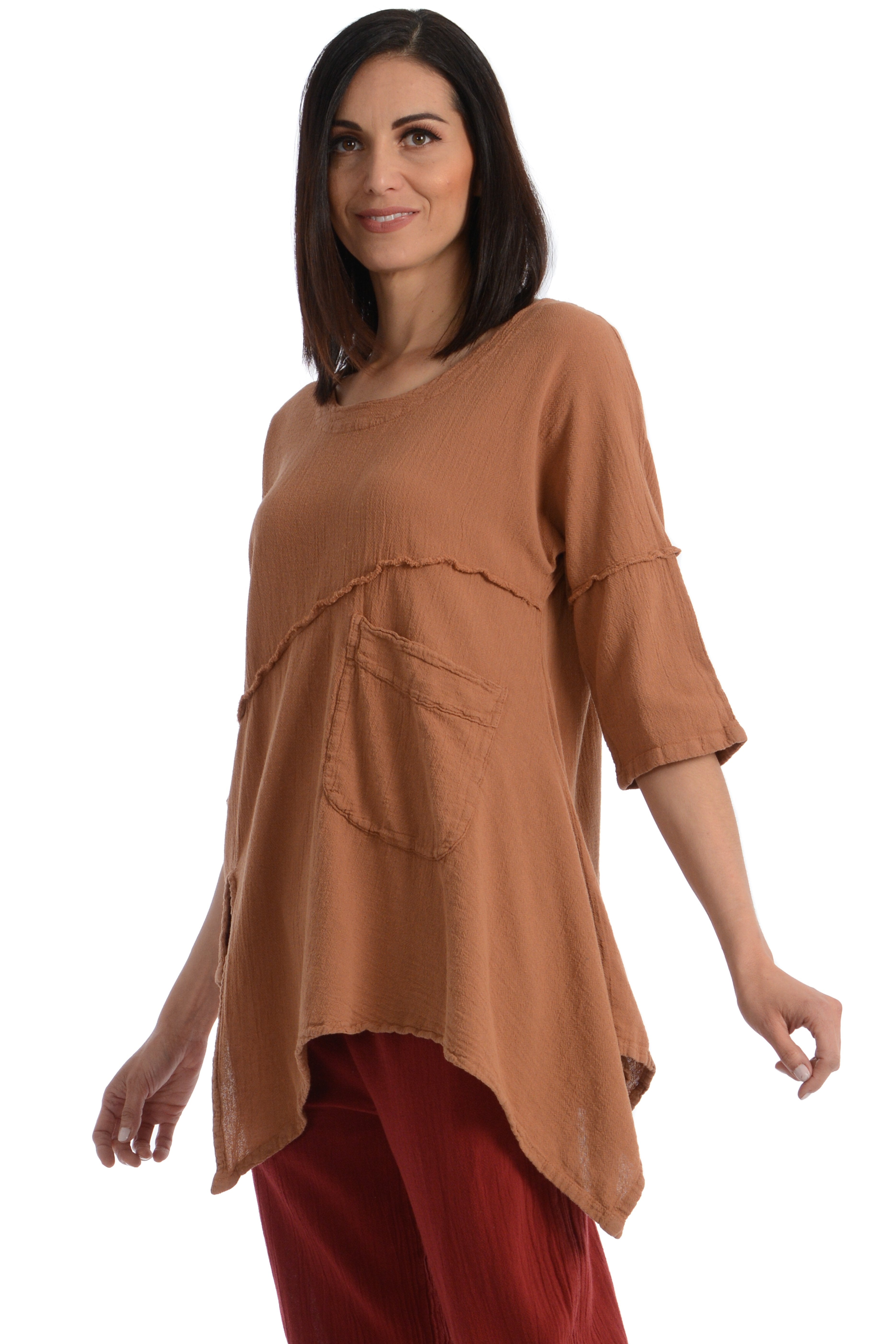 Maria de Guadalajara: Holly Blouse in Cinnamon | KAQE