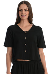 Maria de Guadalajara: Kalena Blouse in Black | KAQE