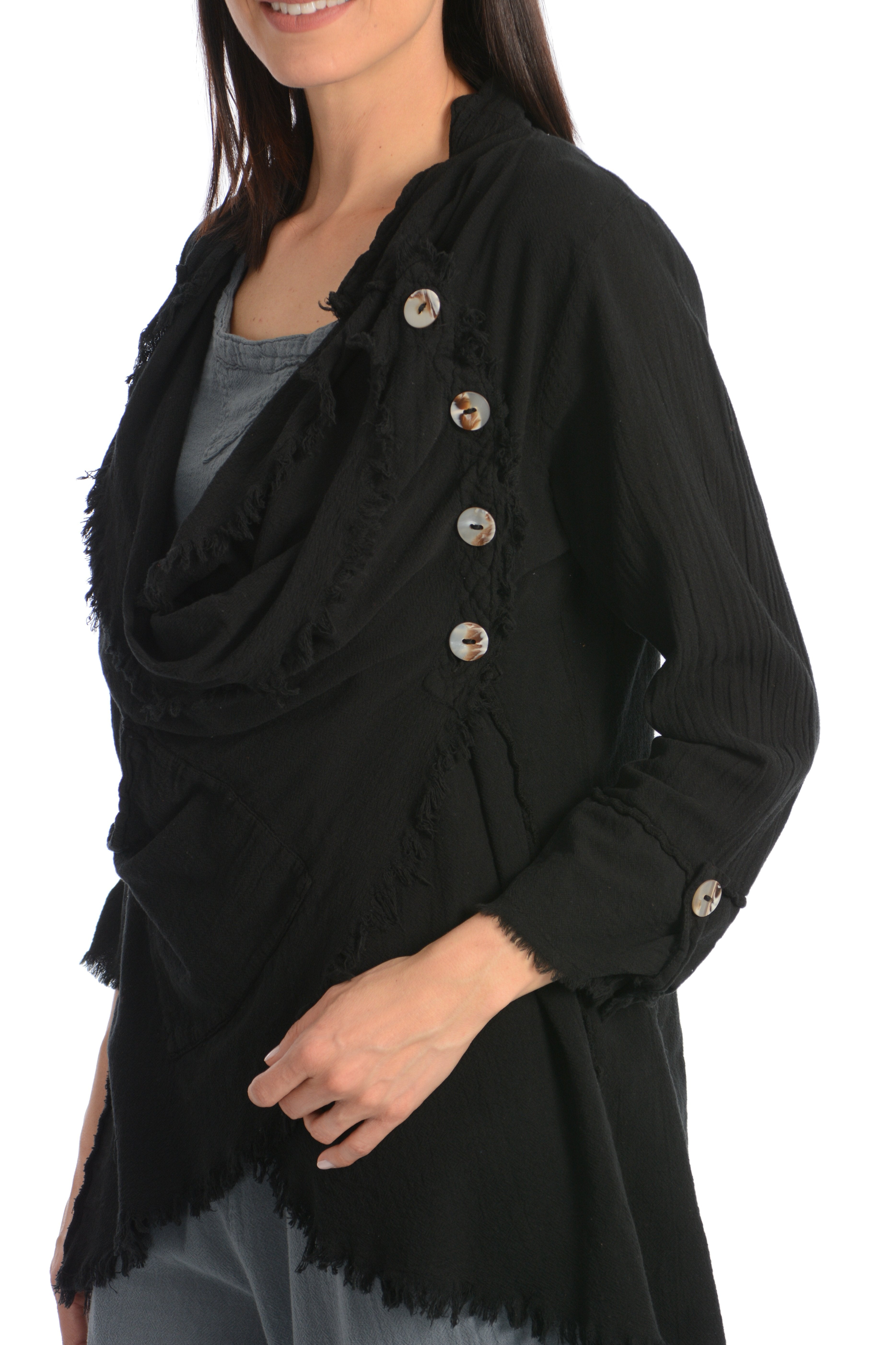 Maria de Guadalajara: Kante Jacket in Black | KAQE