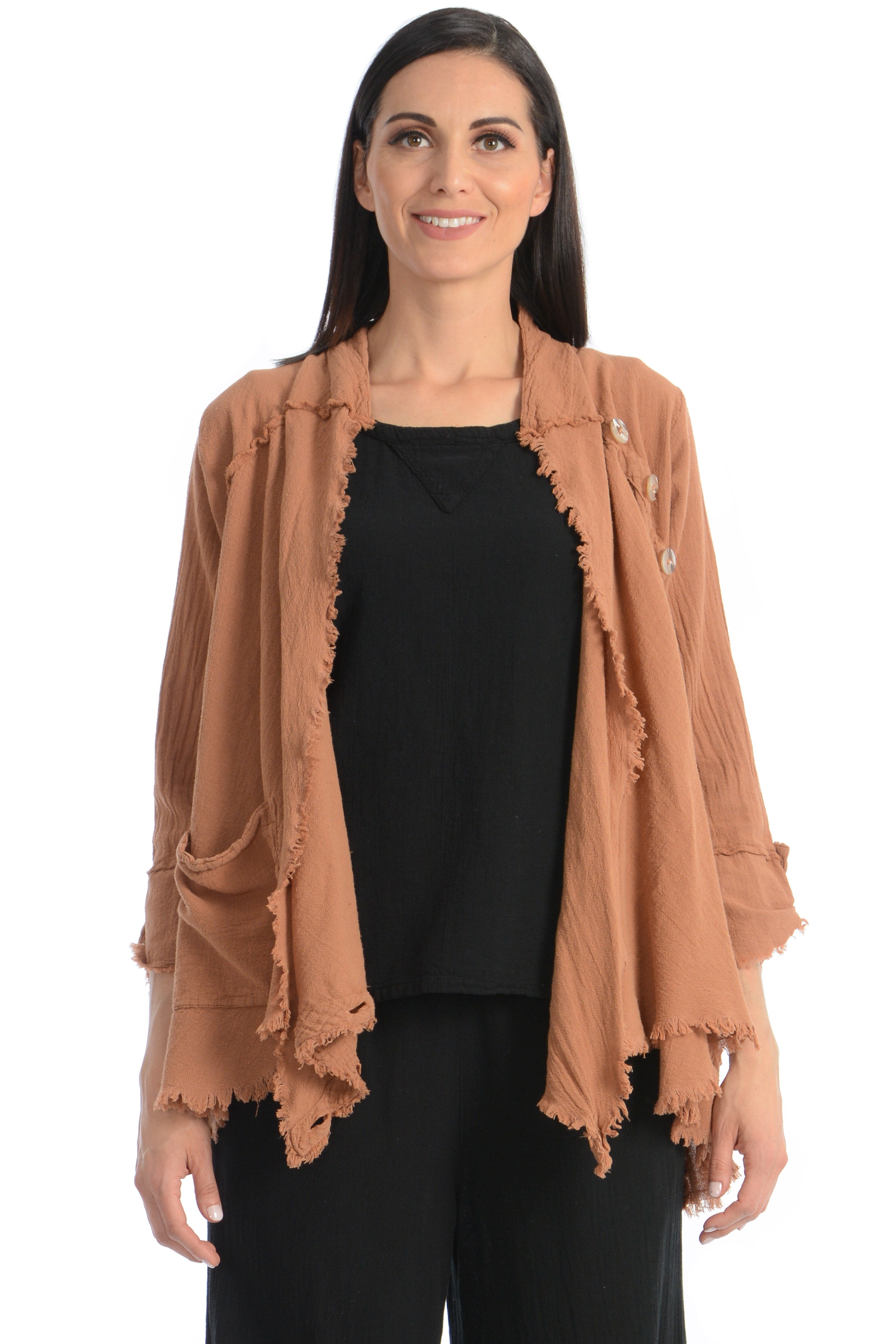 Maria de Guadalajara: Kante Jacket in Cinnamon | KAQE