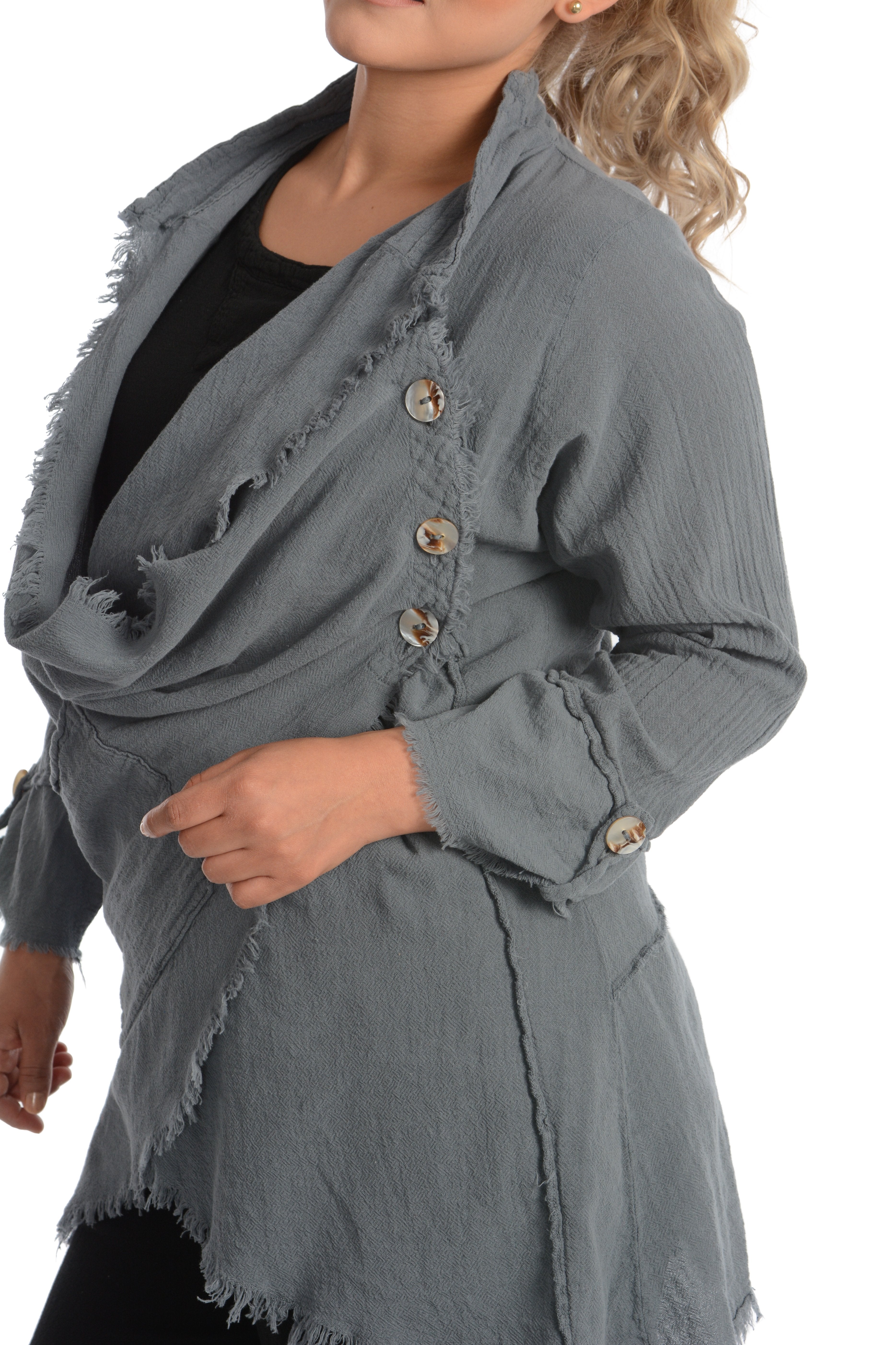 Maria de Guadalajara: Kante Jacket in Gray | KAQE