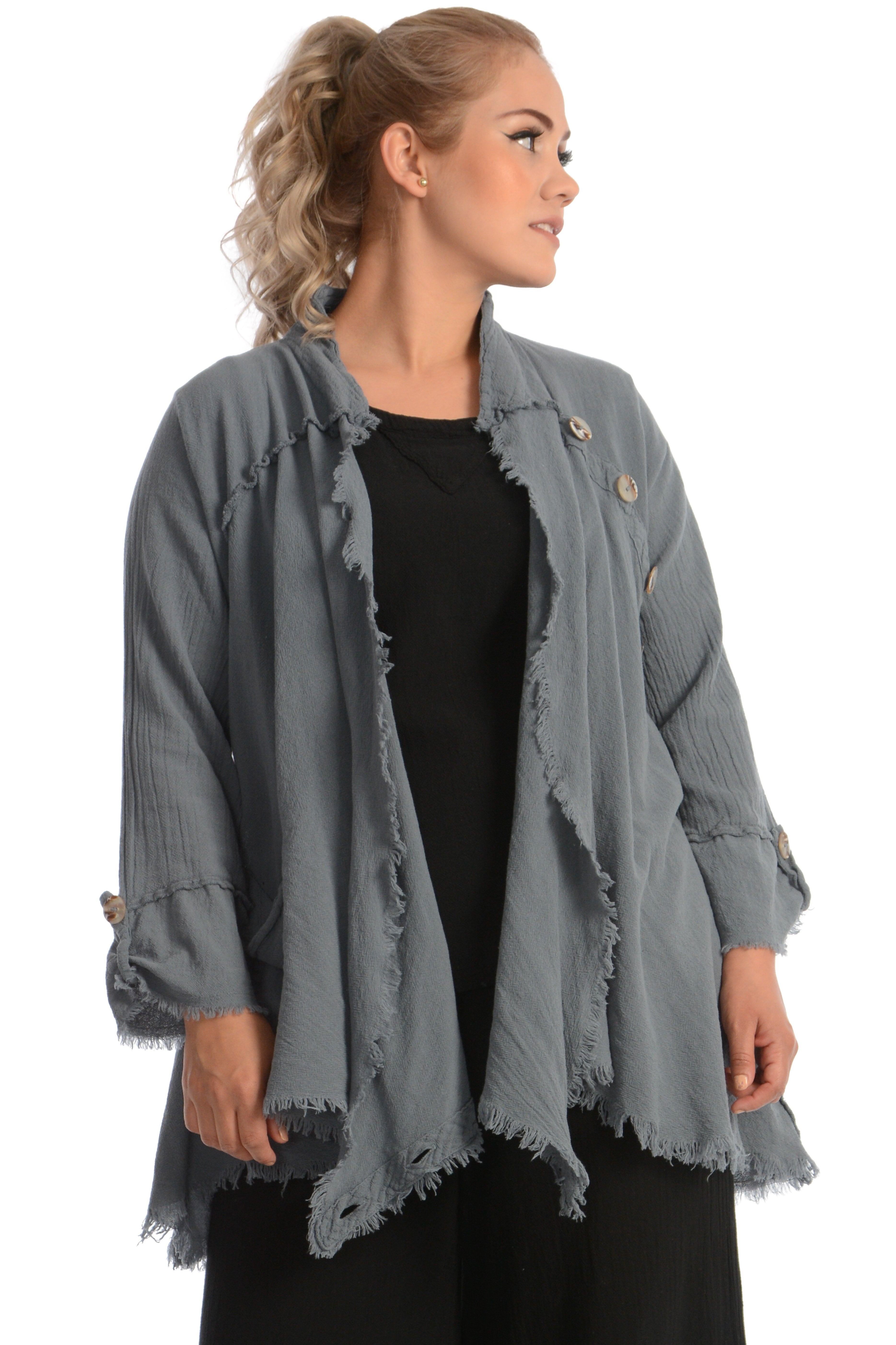 Maria de Guadalajara: Kante Jacket in Gray | KAQE