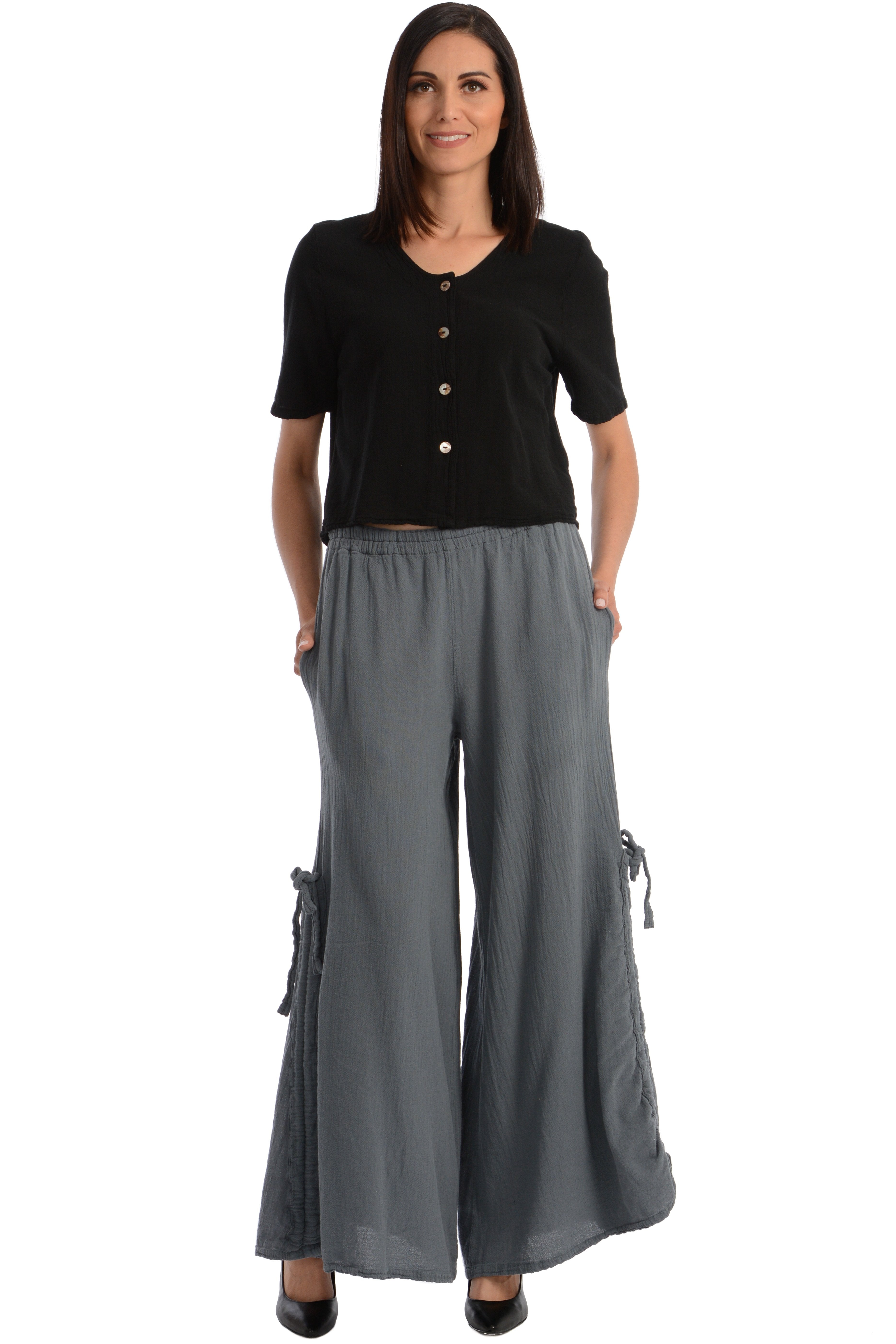 Maria de Guadalajara: Lavanda Pants in Gray | KAQE