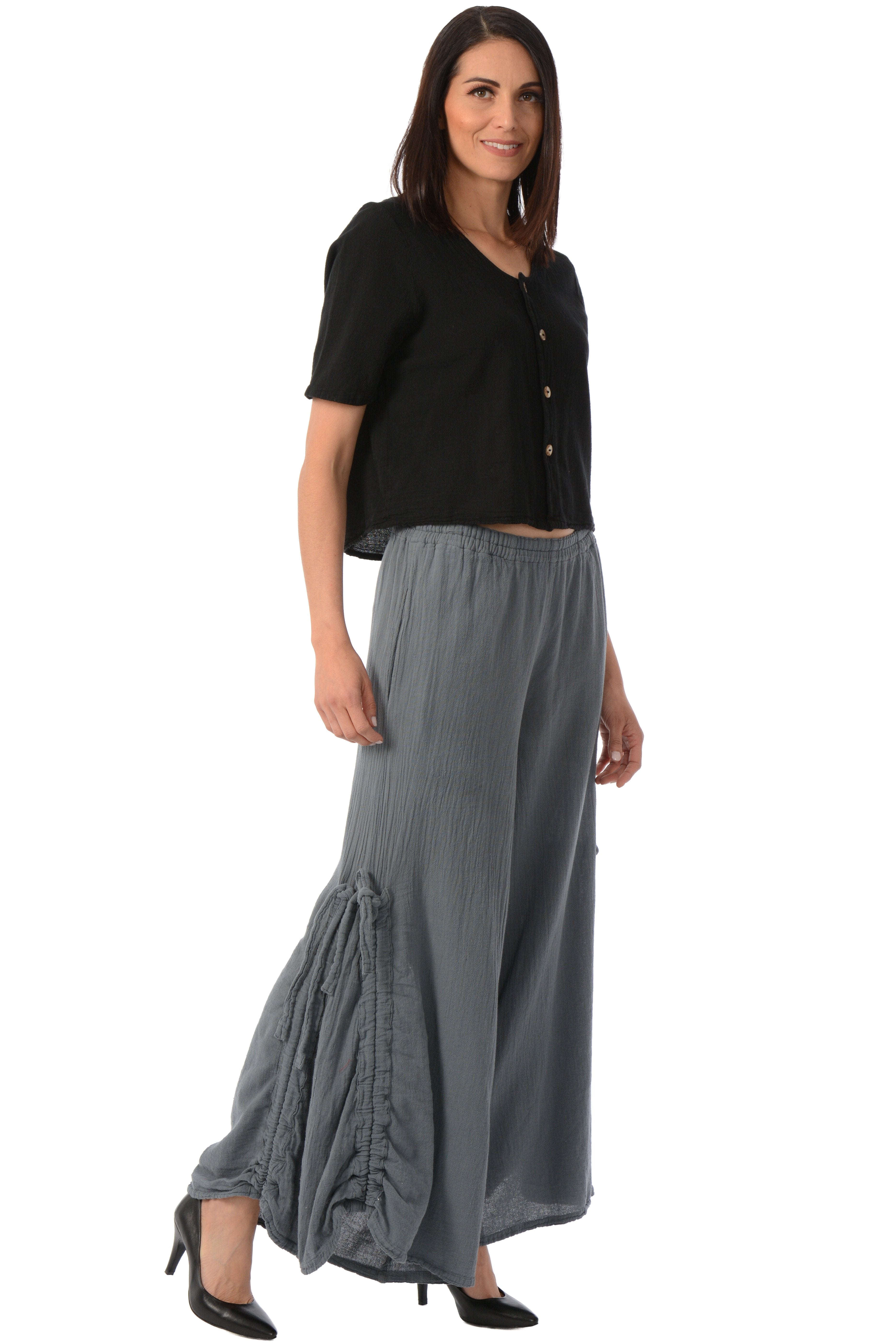 Maria de Guadalajara: Lavanda Pants in Gray | KAQE