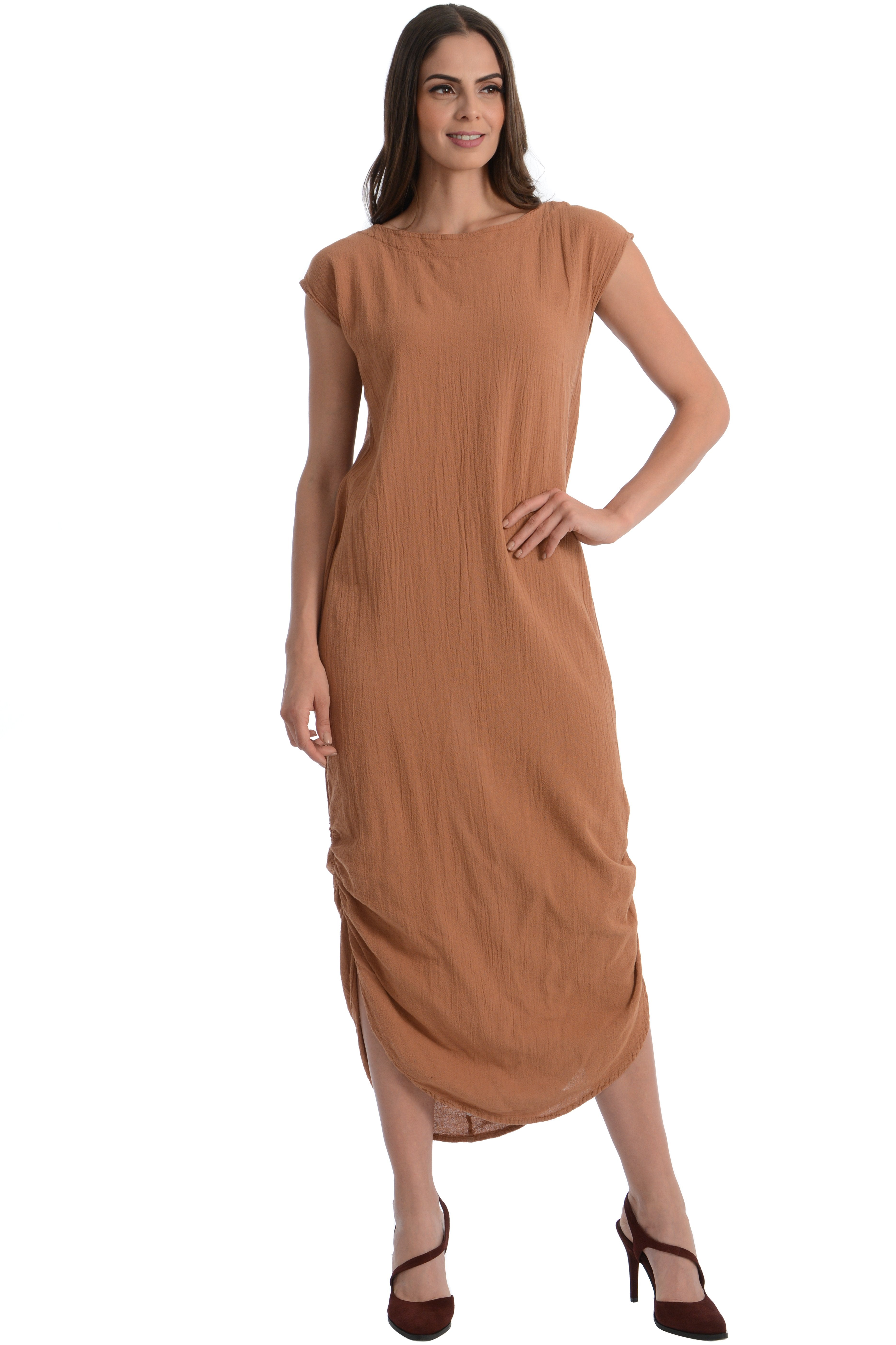 Maria de Guadalajara: Ling Dress in Cinnamon | KAQE