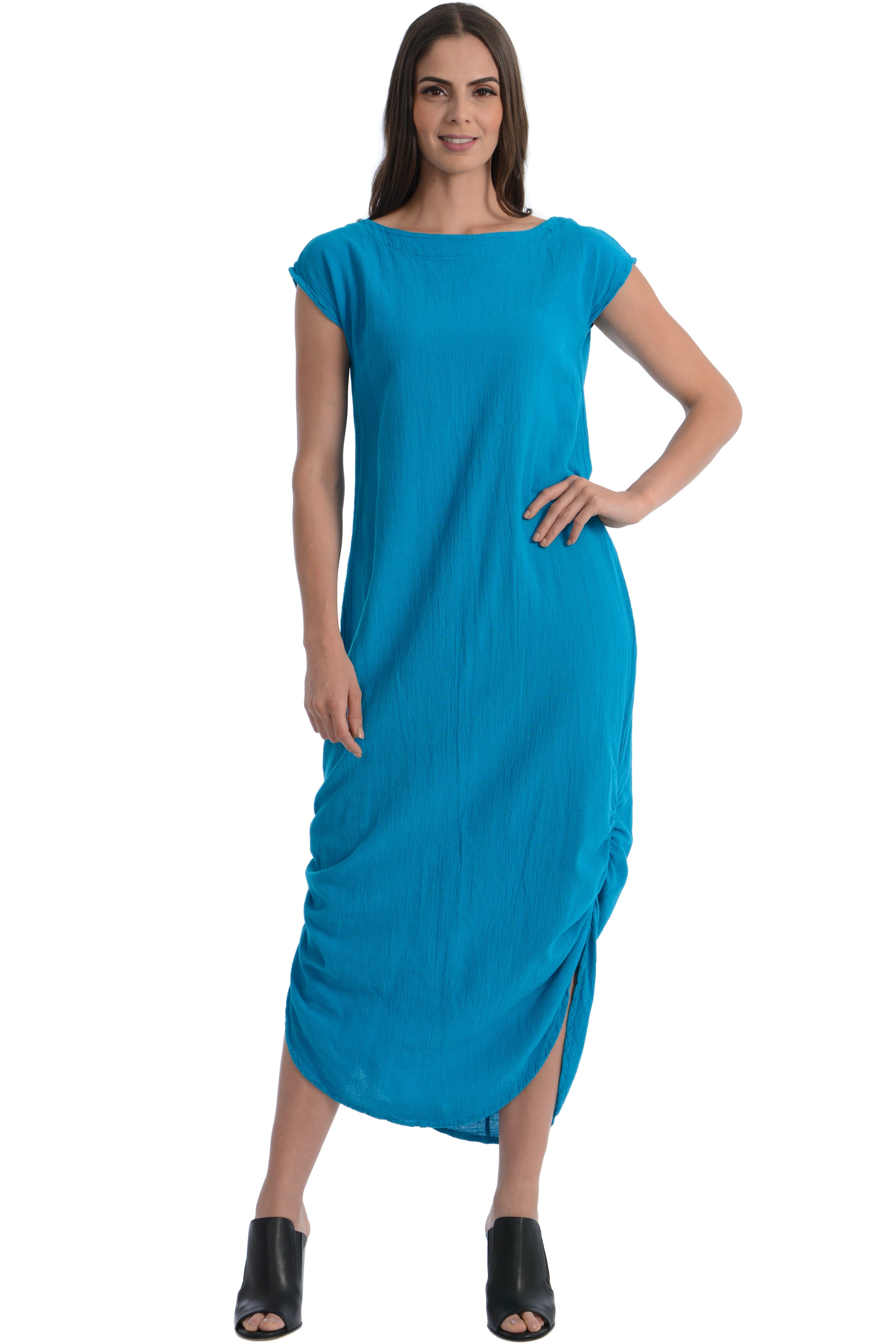 Maria de Guadalajara: Ling Dress in Turquoise Blue | KAQE