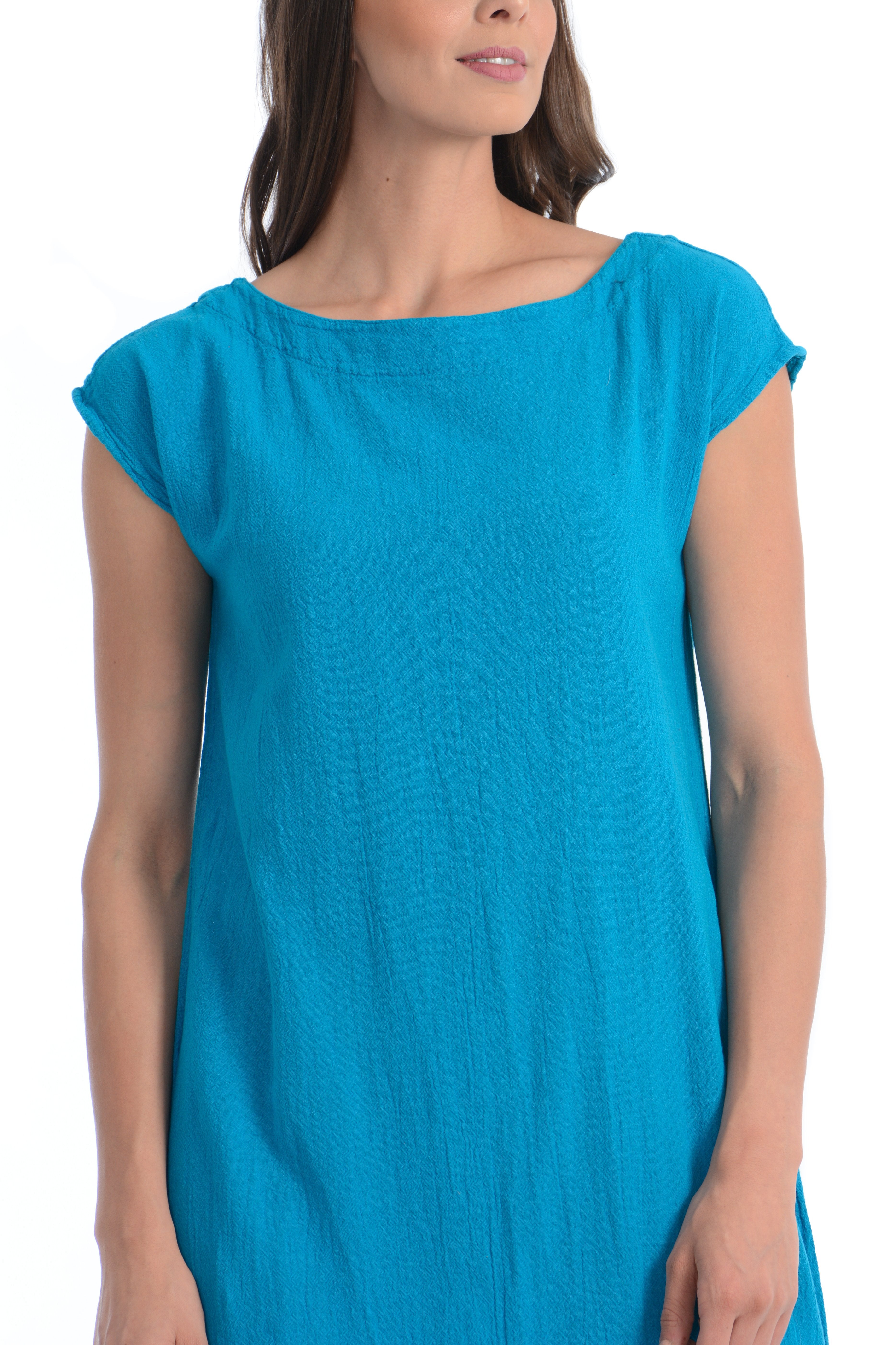 Maria de Guadalajara: Ling Dress in Turquoise Blue | KAQE