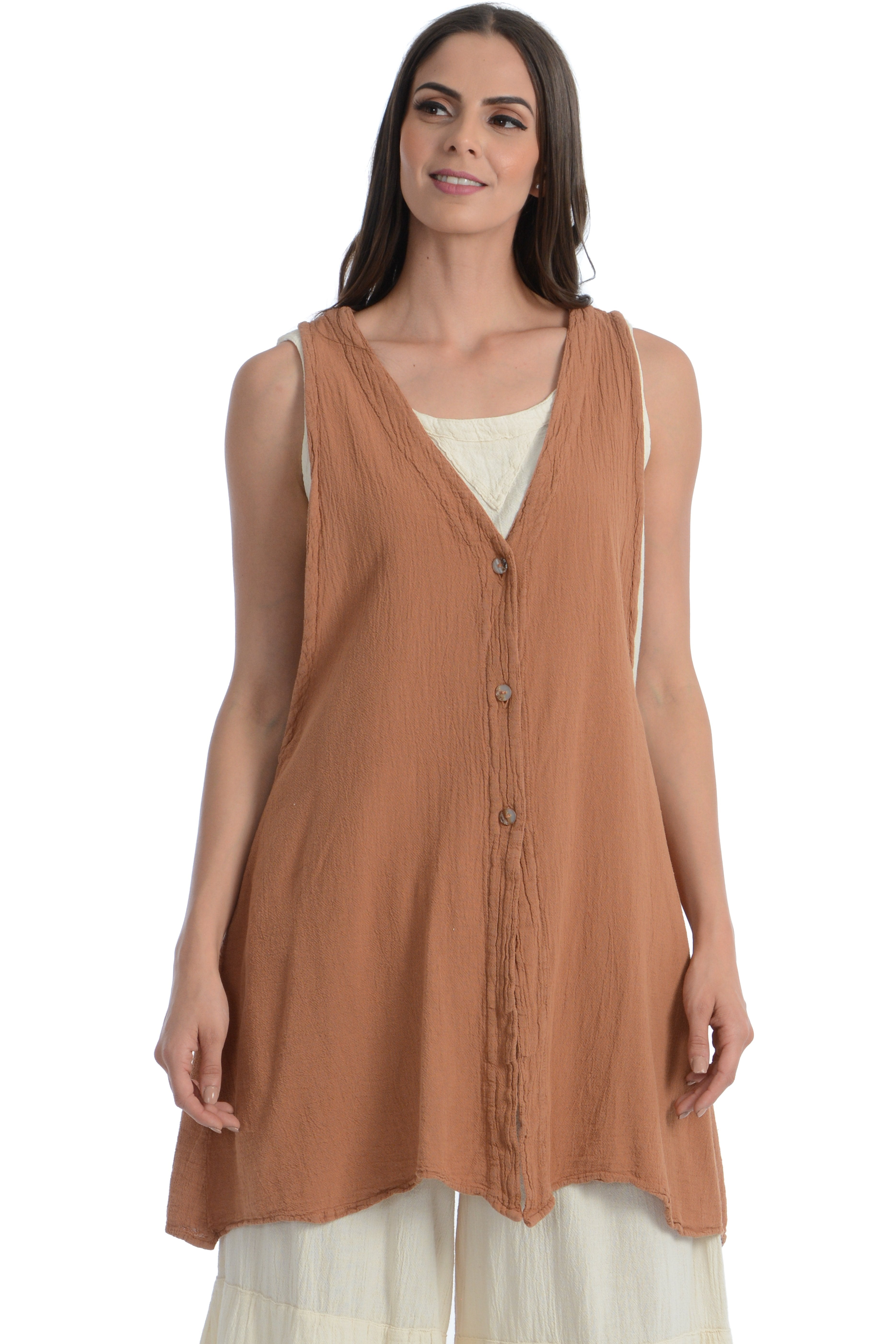 Maria de Guadalajara: Lumi Vest in Cinnamon | KAQE