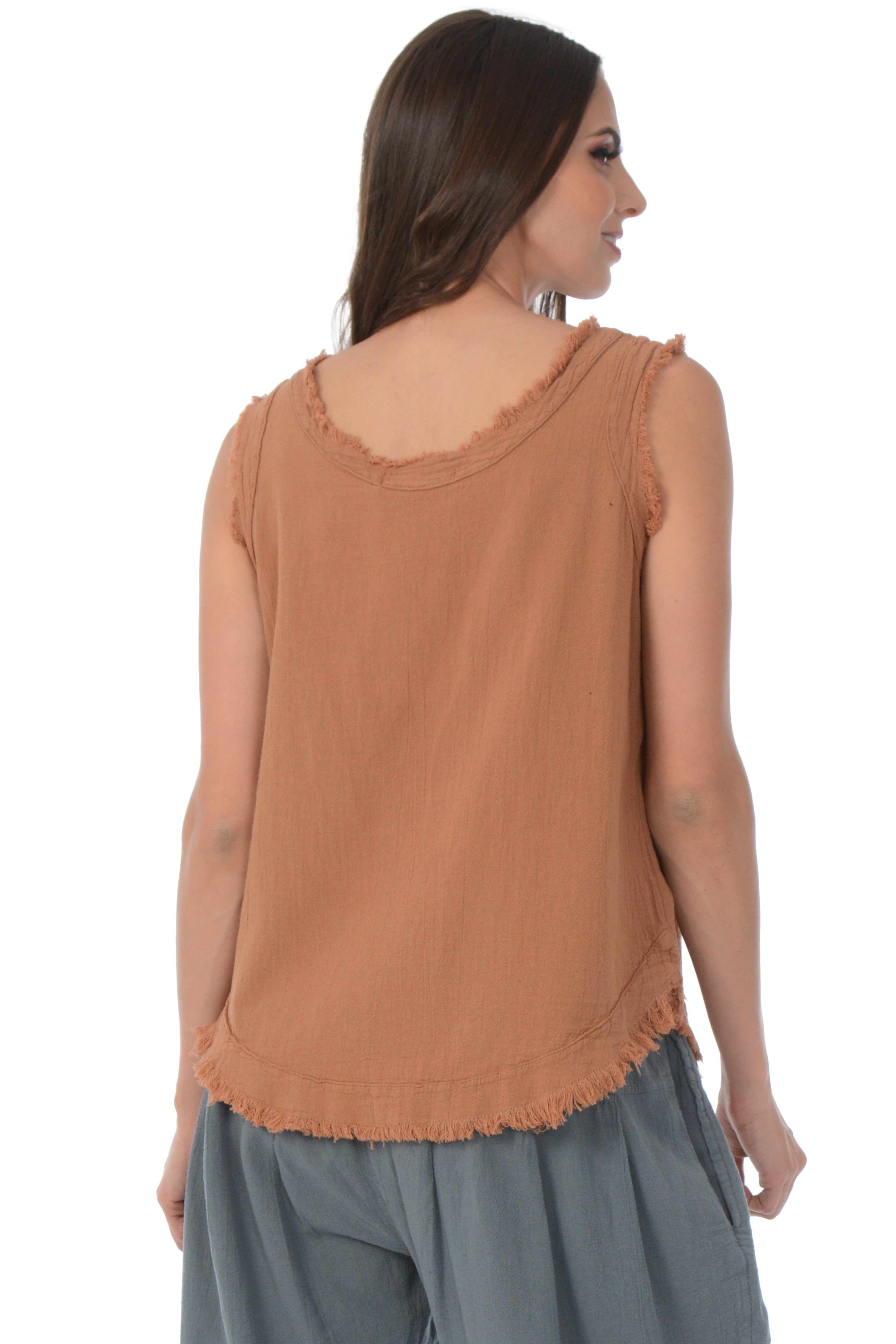 Maria de Guadalajara: Mederick Tank Top in Cinnamon | KAQE