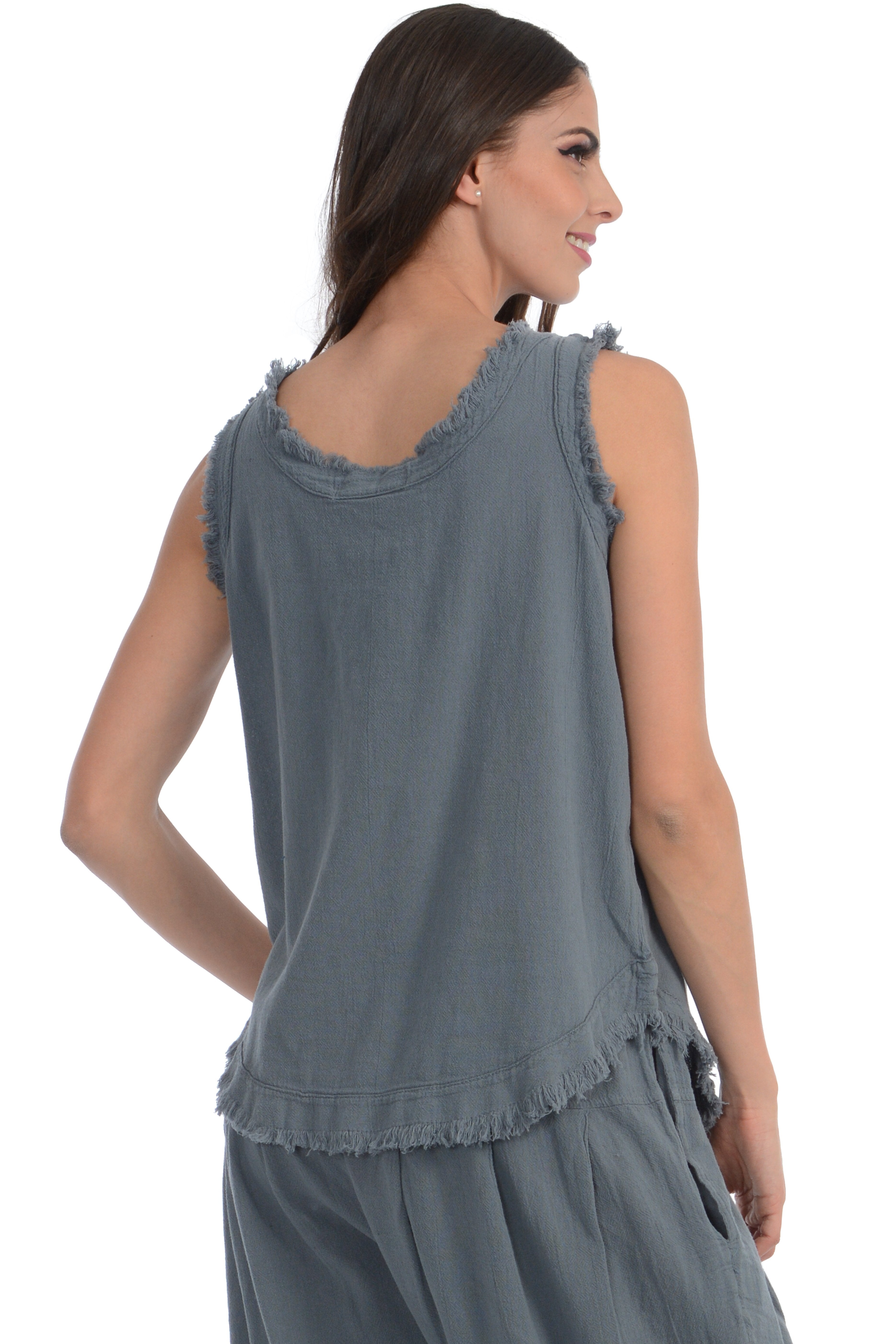 Maria de Guadalajara: Mederick Tank Top in Gray | KAQE