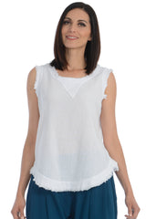 Maria de Guadalajara: Mederick Tank Top in White | KAQE