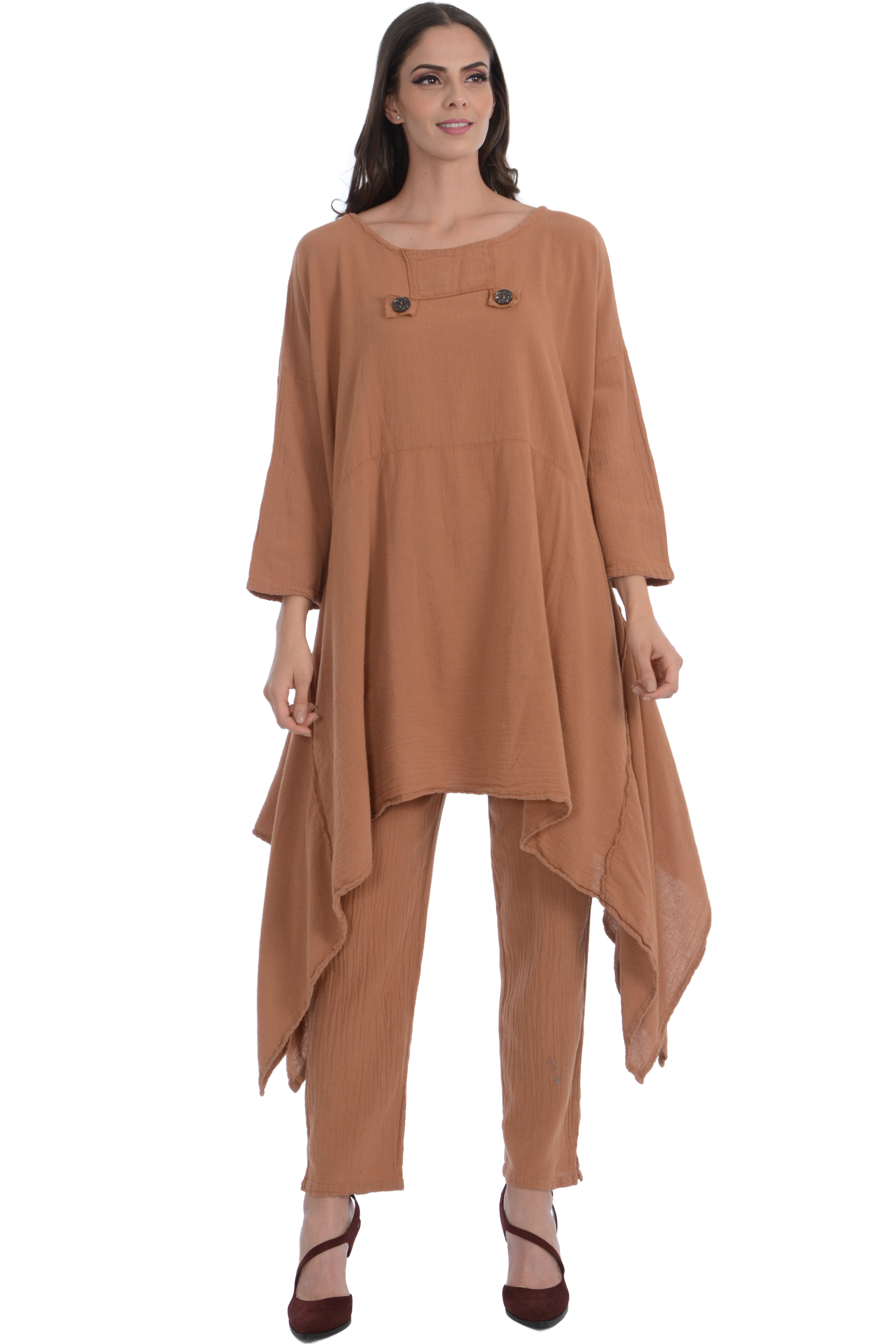 Maria de Guadalajara: Midas Tunic in Cinnamon | KAQE