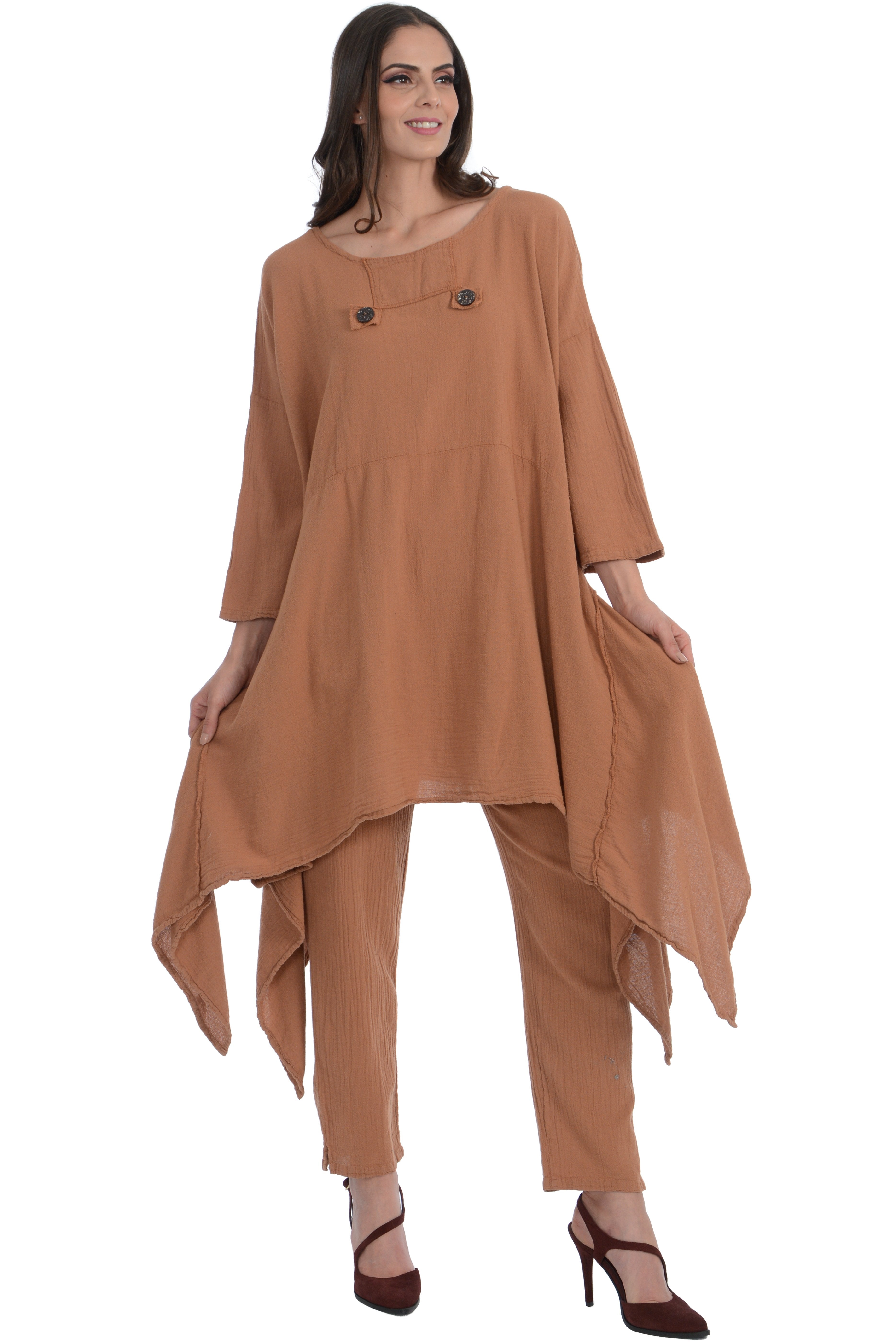 Maria de Guadalajara: Midas Tunic in Cinnamon | KAQE