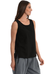 Maria de Guadalajara: Muriel Tank Top in Black | KAQE