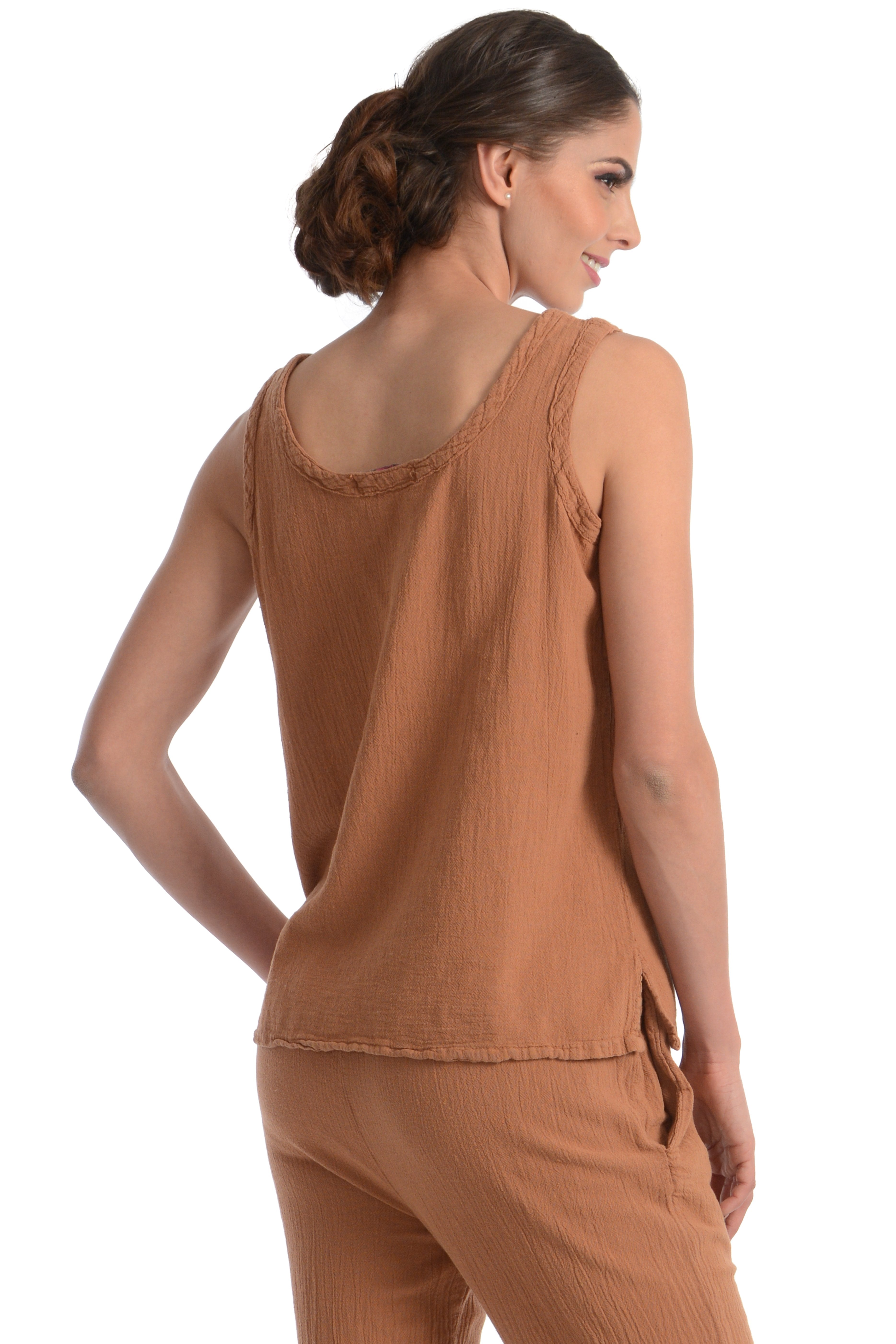 Maria de Guadalajara: Muriel Tank Top in Cinnamon | KAQE