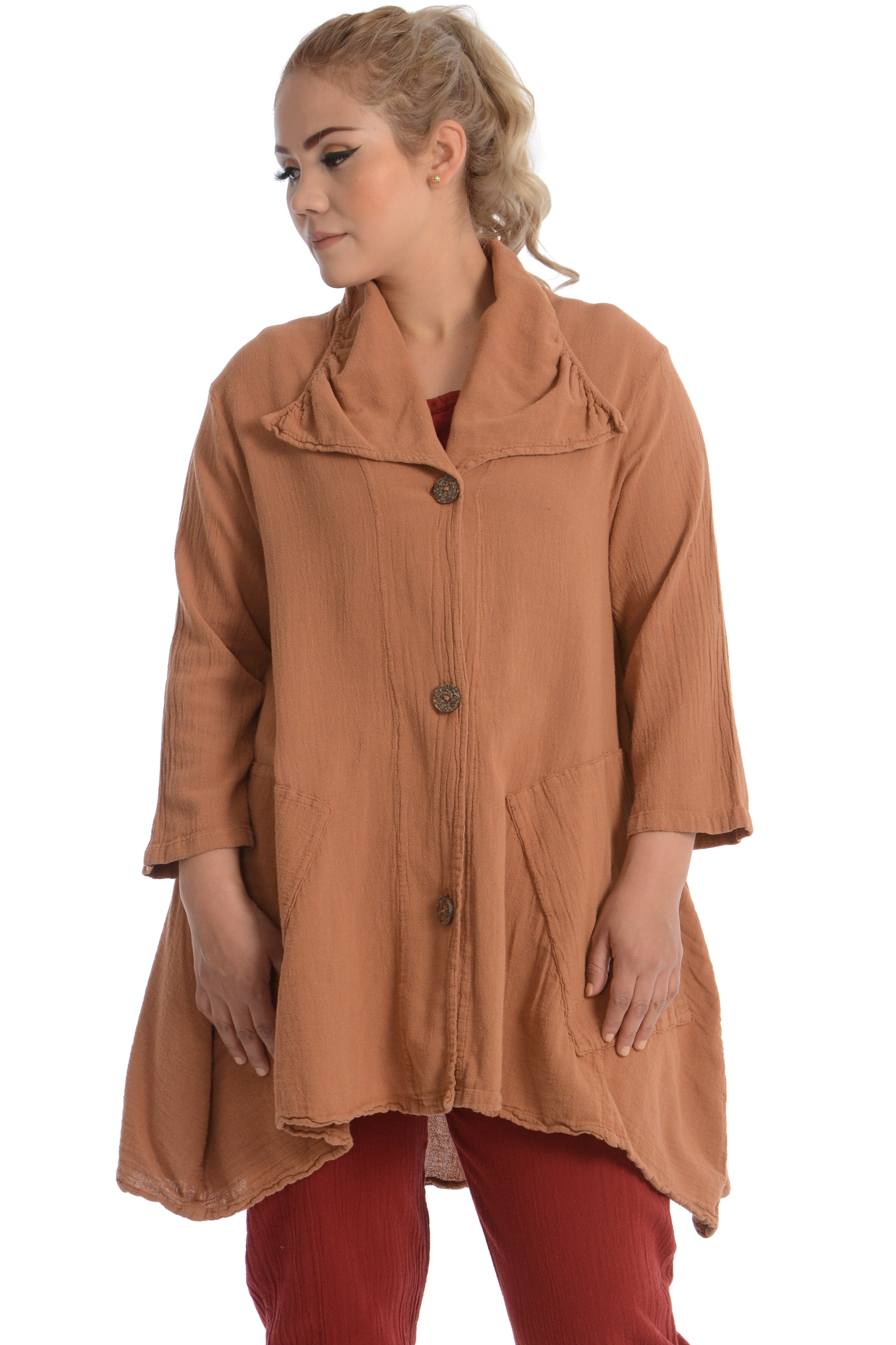 Maria de Guadalajara: Nahil Jacket in Cinnamon | KAQE