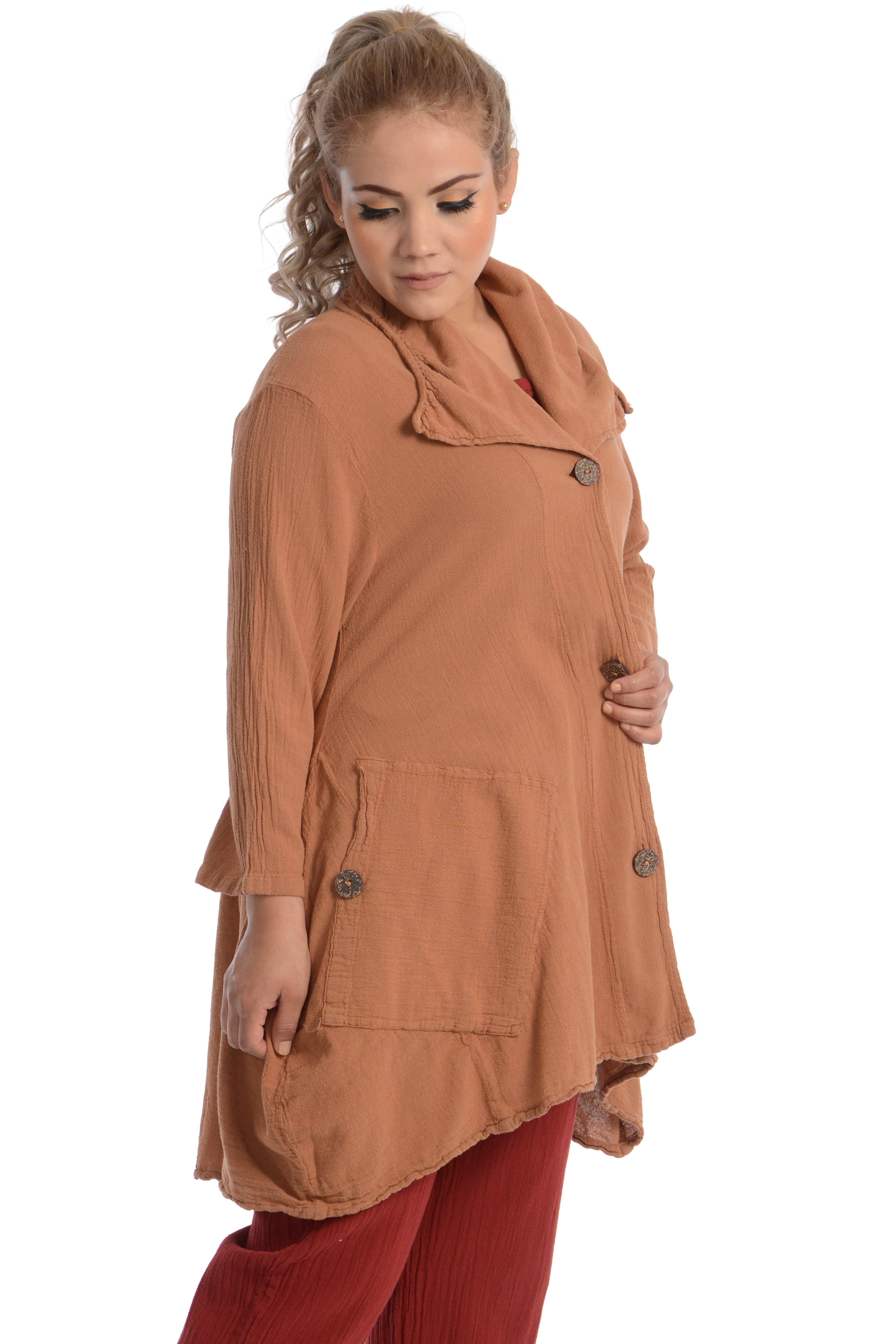 Maria de Guadalajara: Nahil Jacket in Cinnamon | KAQE