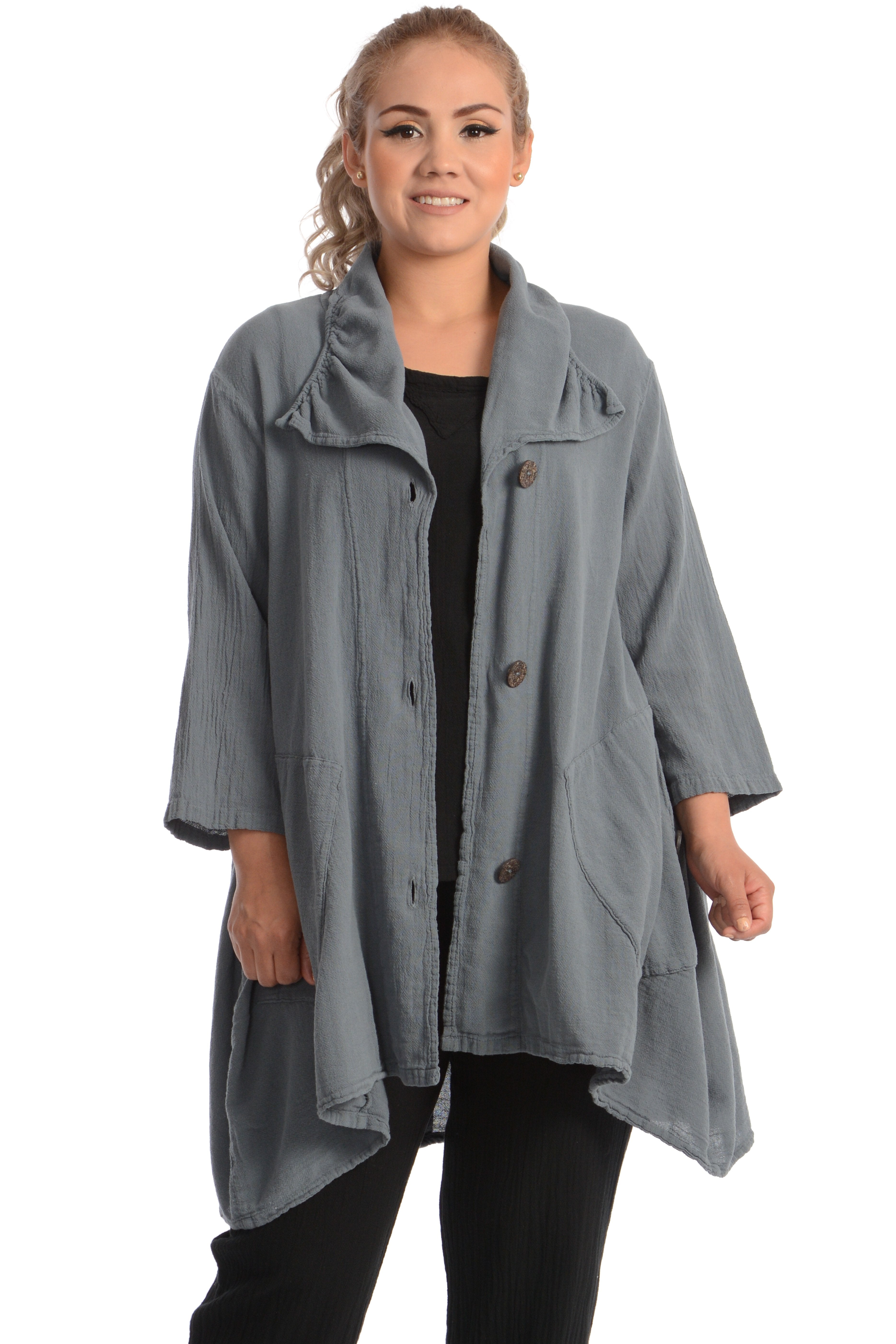 Maria de Guadalajara: Nahil Jacket in Gray | KAQE